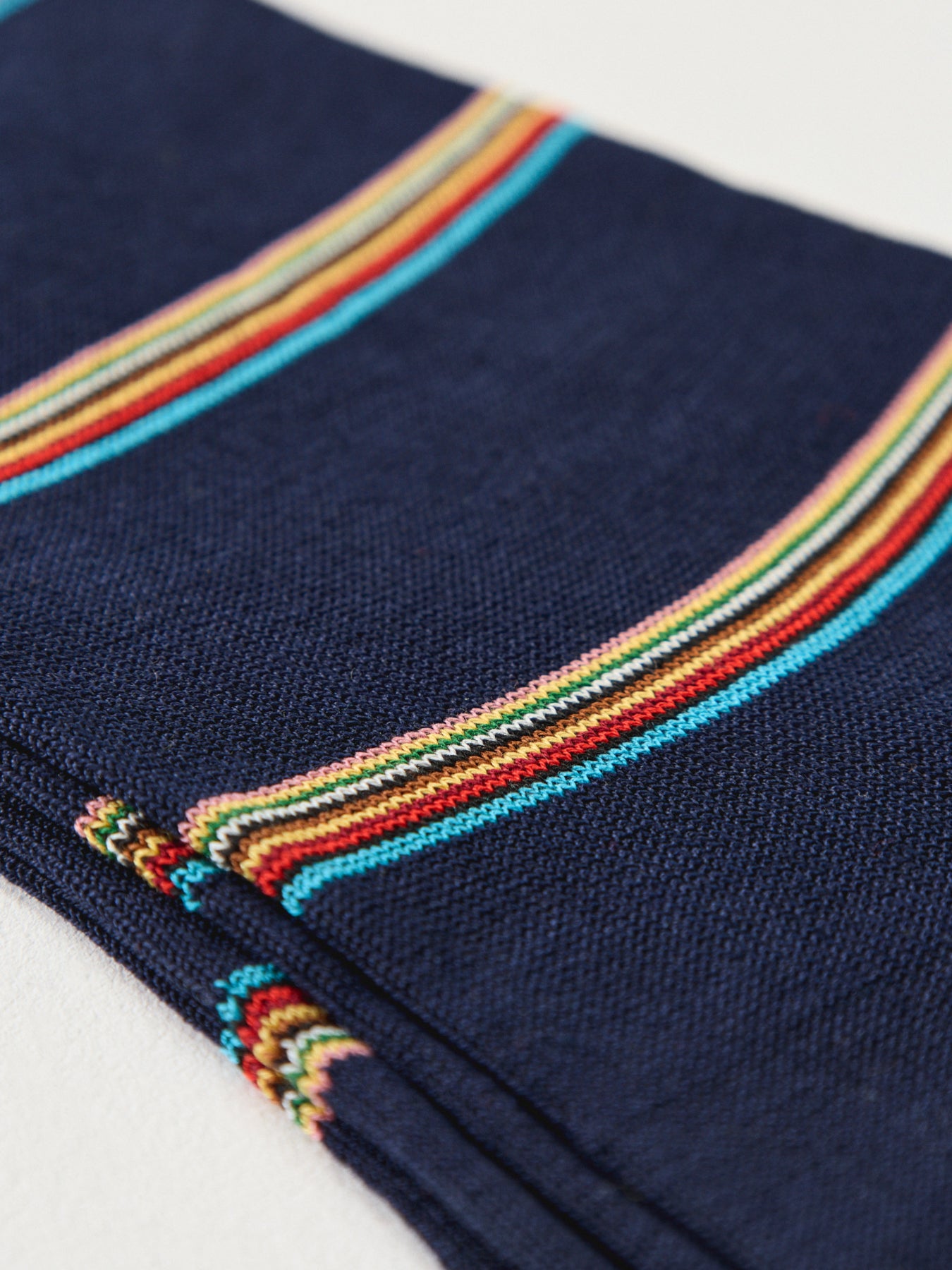Signature Block Socks Navy