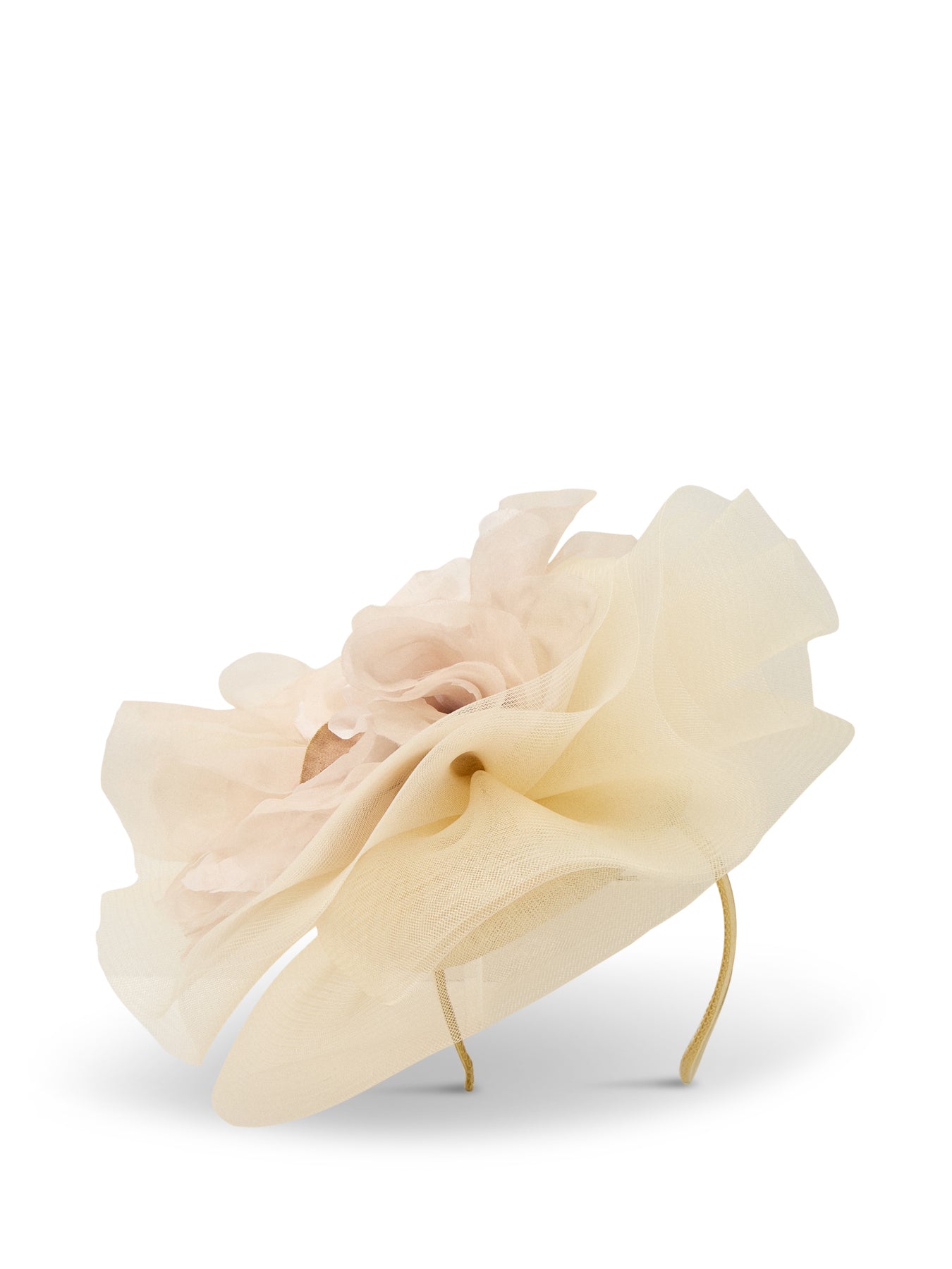 Large Flower and Pleated Crin Fascinator