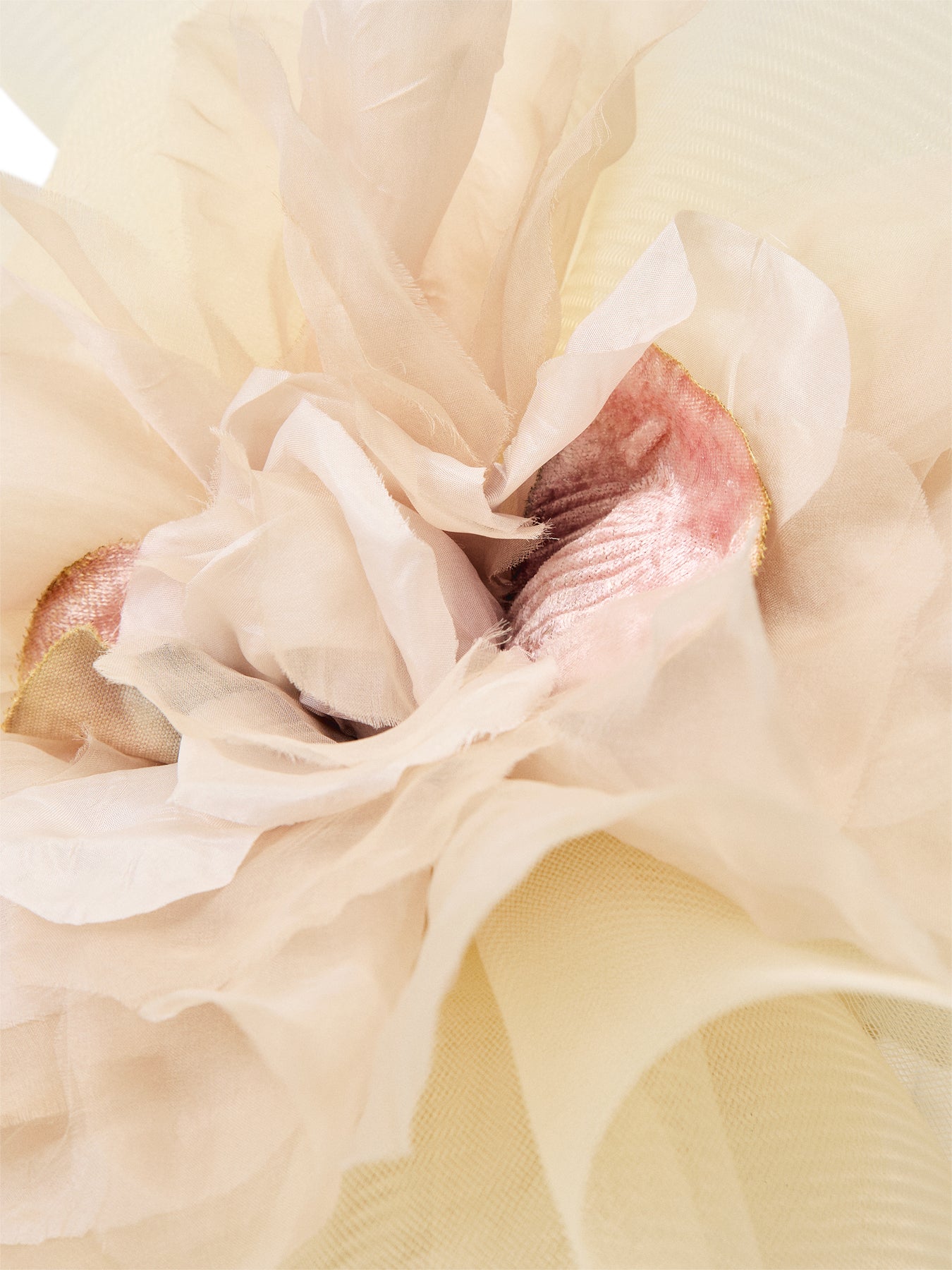 Large Flower and Pleated Crin Fascinator