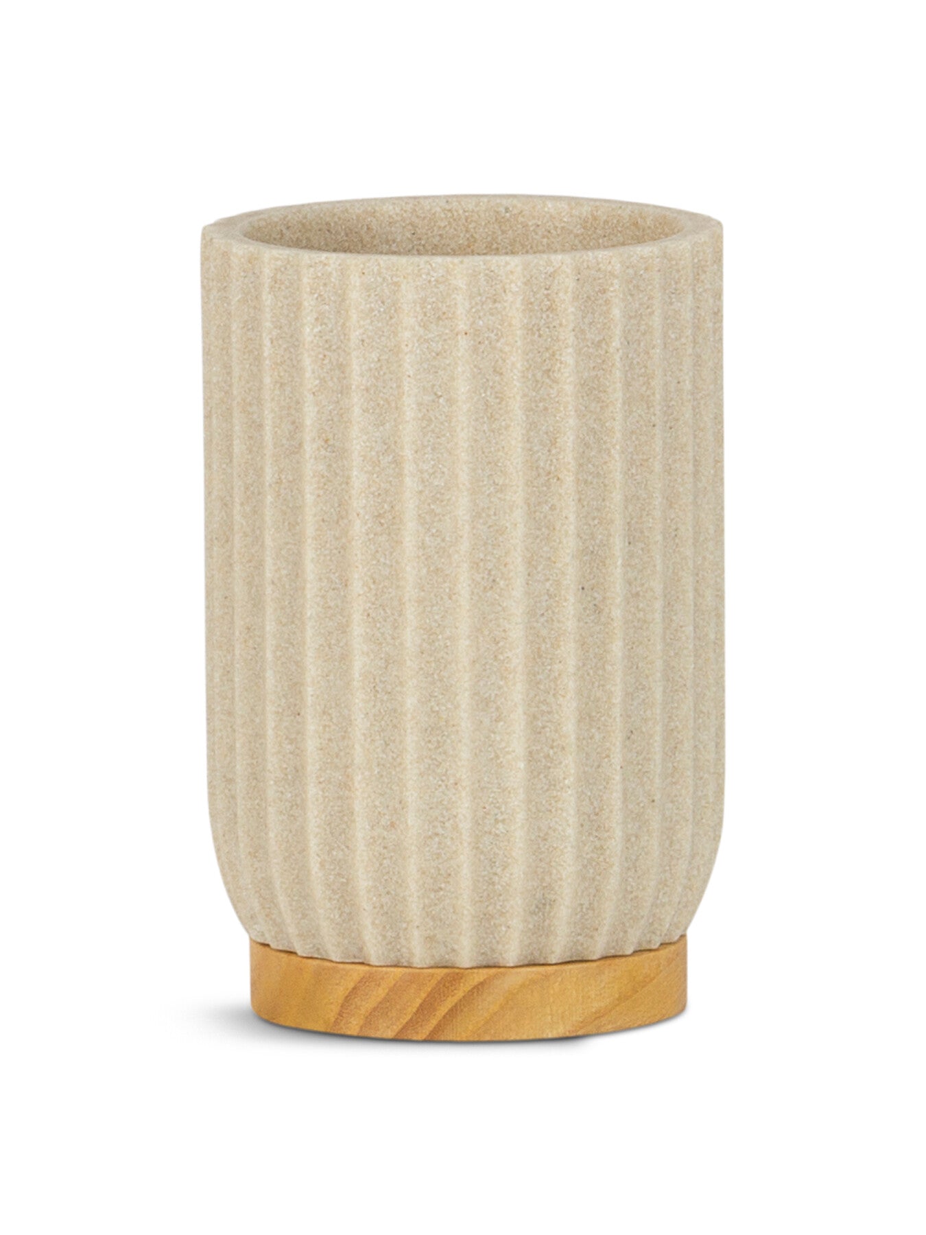 Beige Resin Toothbrush Holder