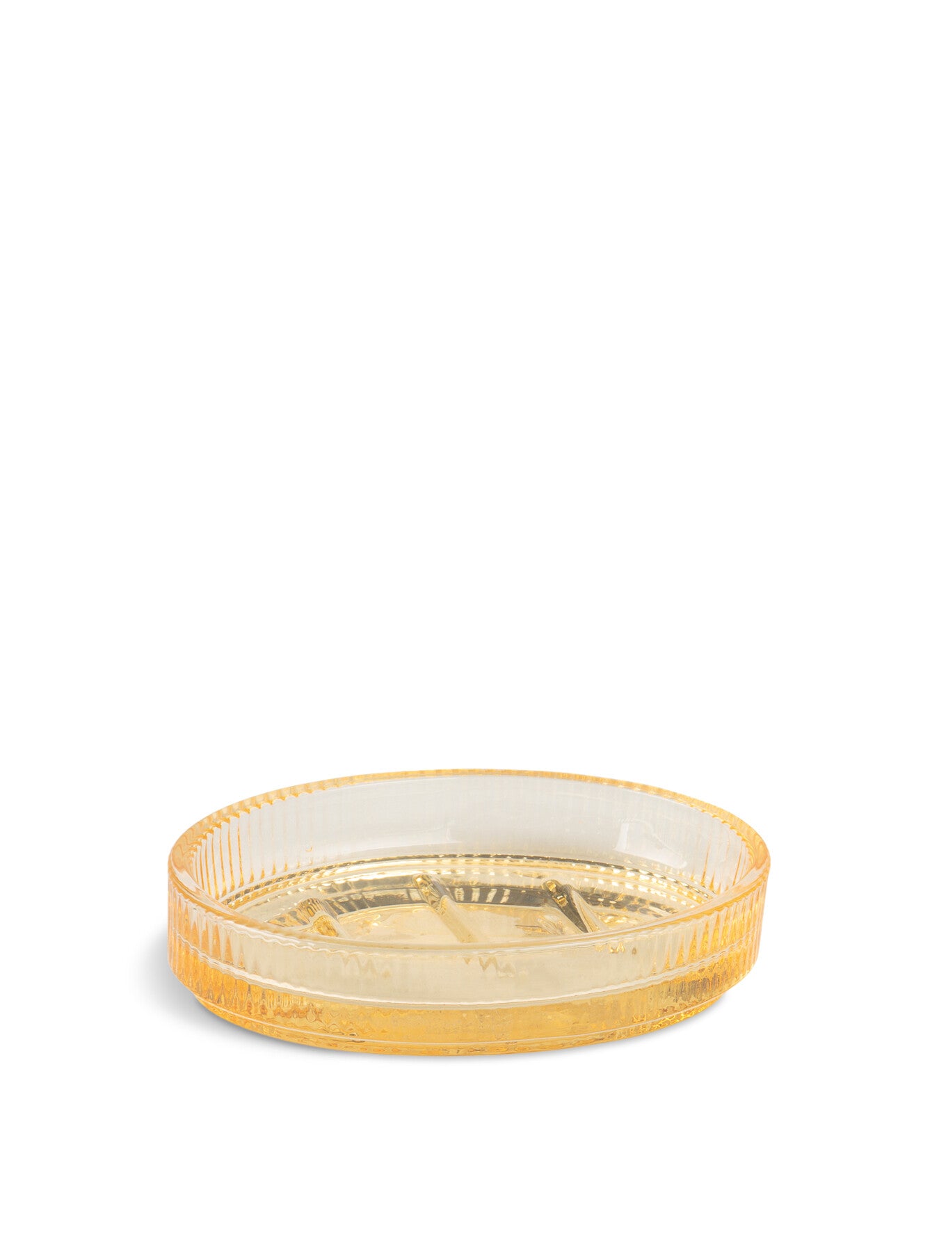 Yellow Glass Bathroom Soap Dish