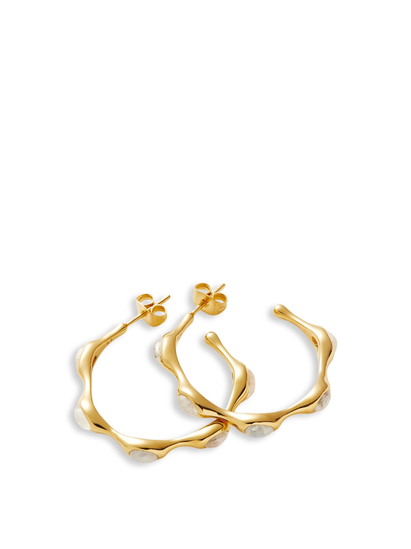 Magma Gemstone Medium Hoop Earrings