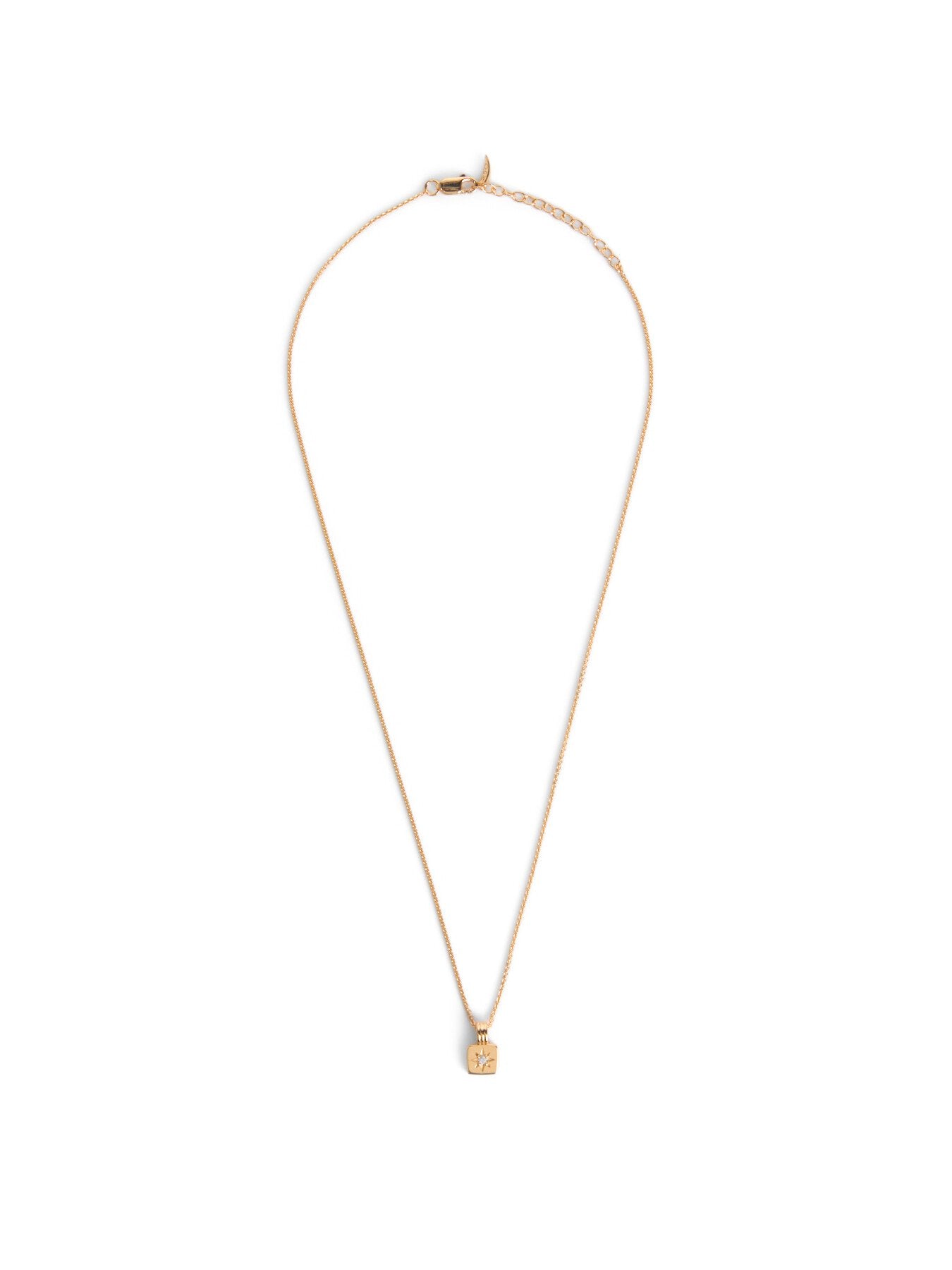 Mini Square Birthstone Necklace