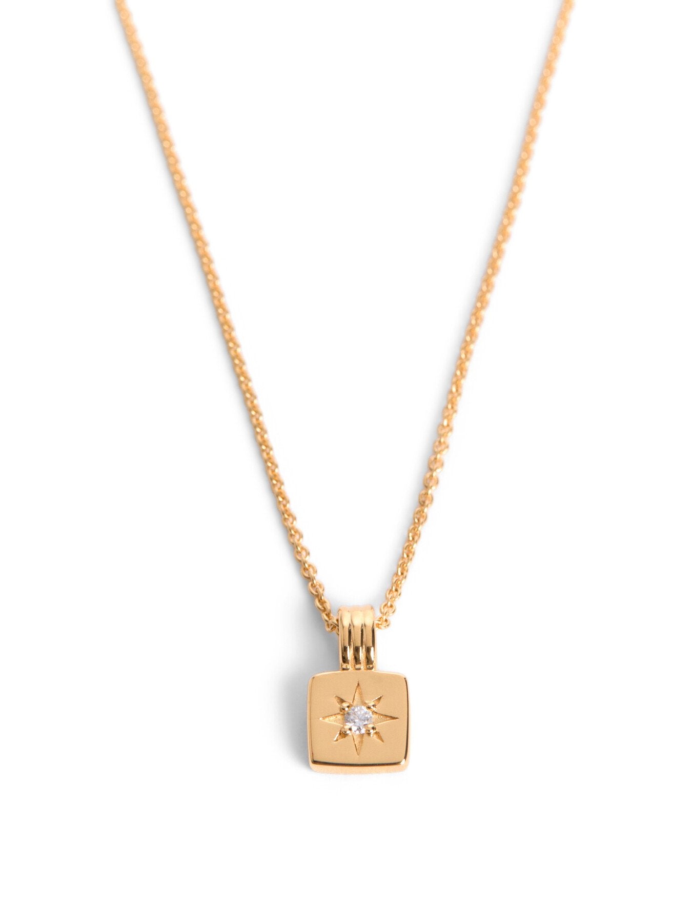 Mini Square Birthstone Necklace