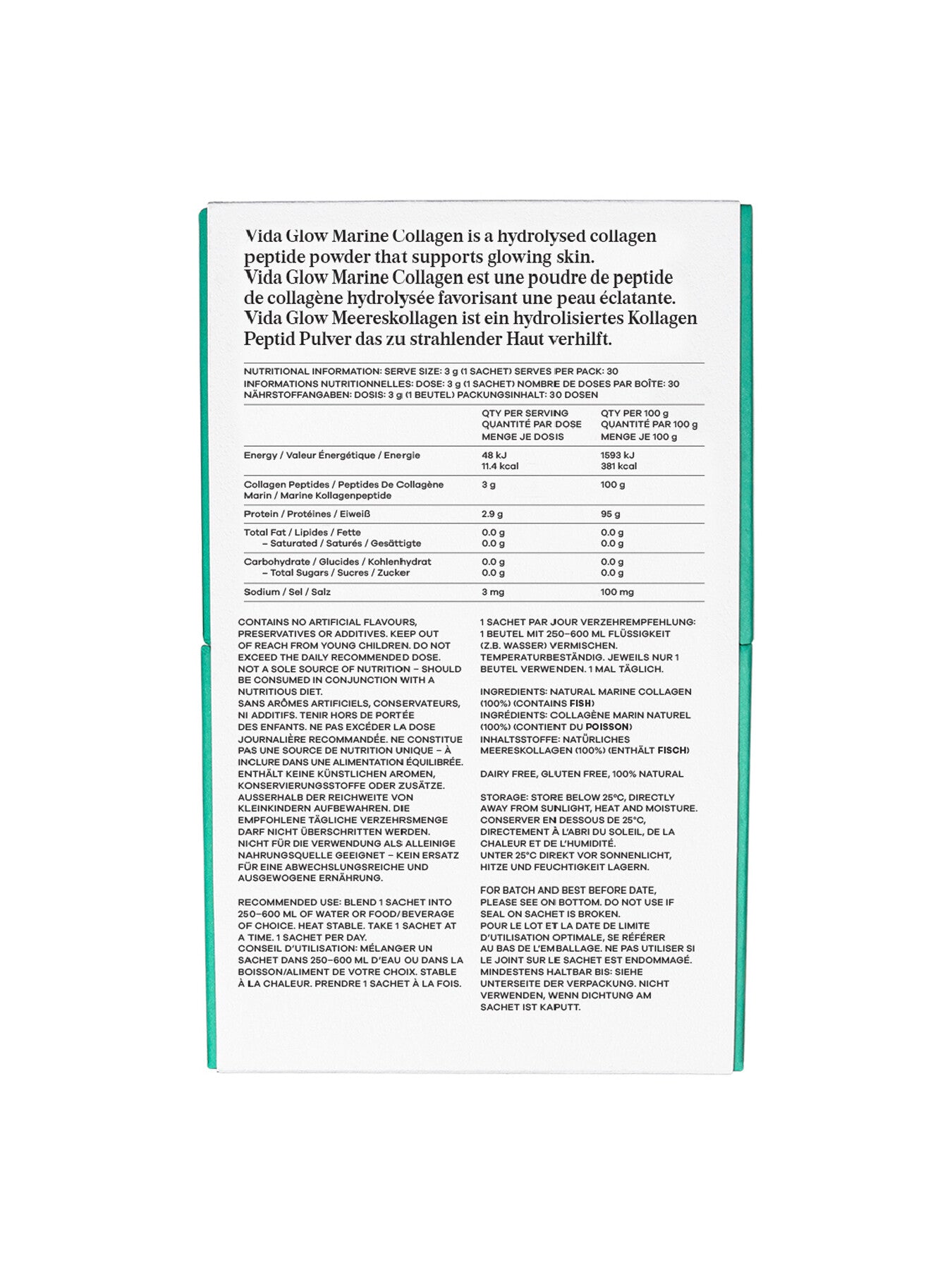 Natural Marine Collagen Sachets Original 90g