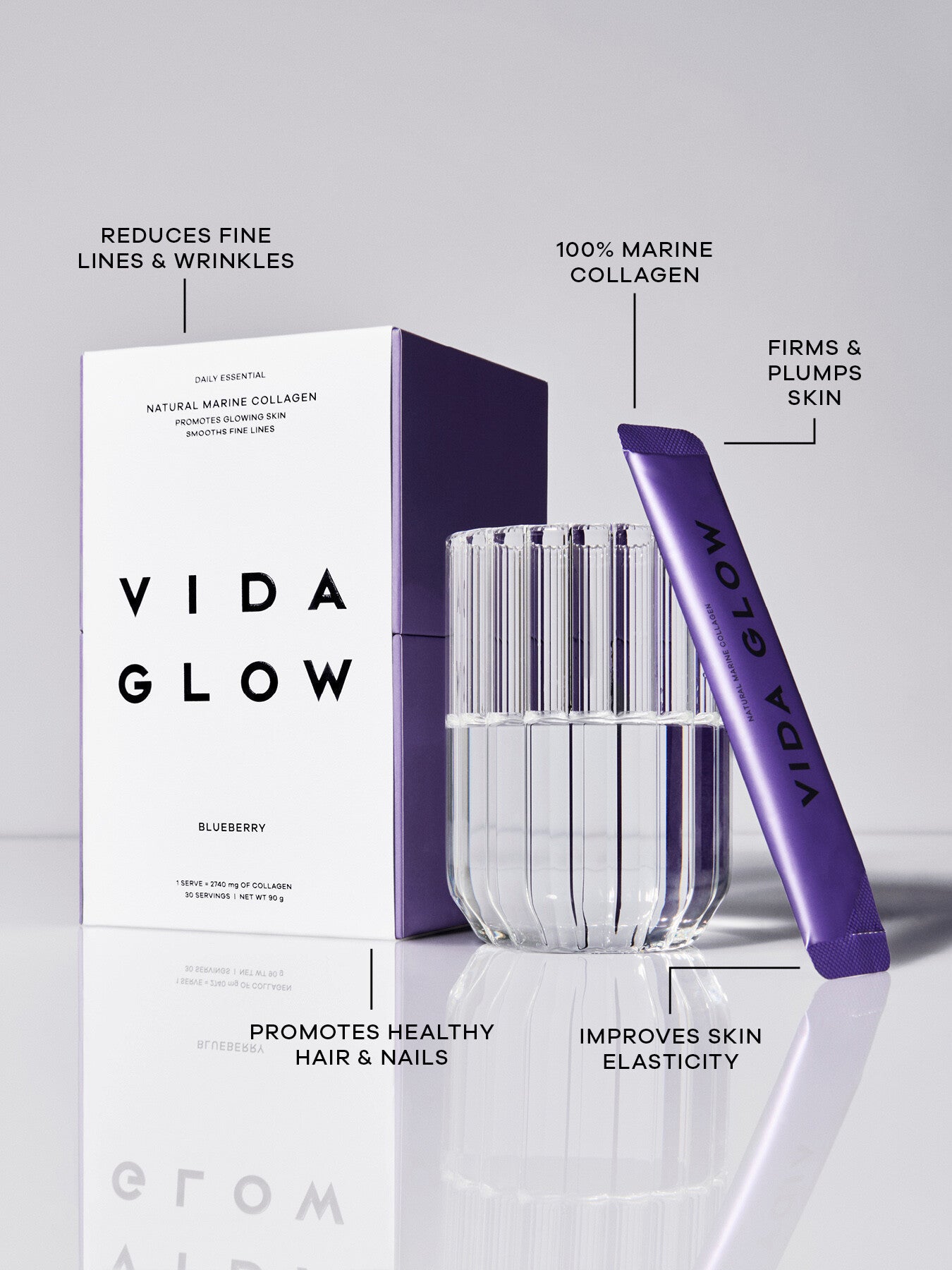 Natural Marine Collagen Sachets Blueberry