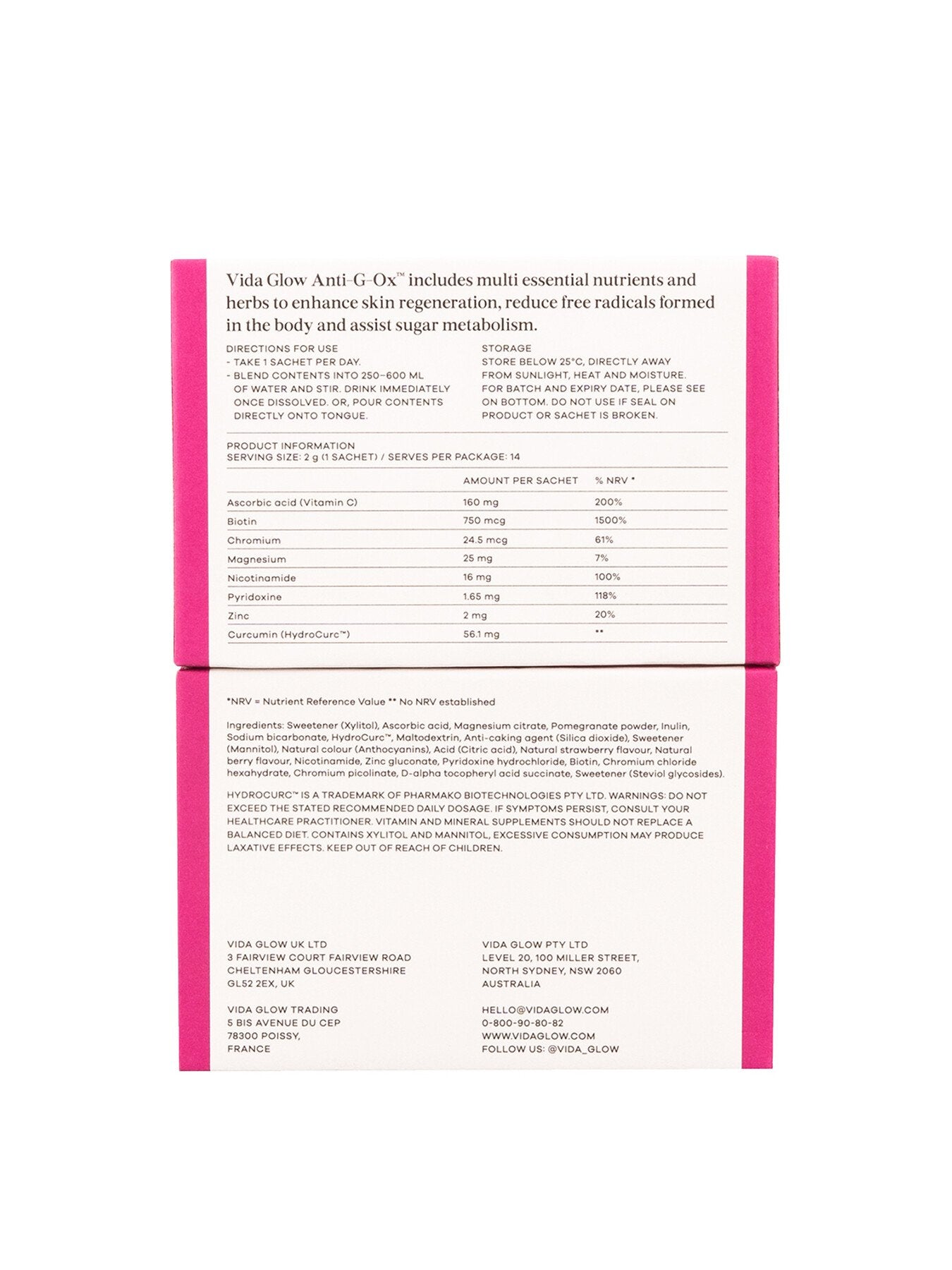 Anti G Ox Berry Sachets