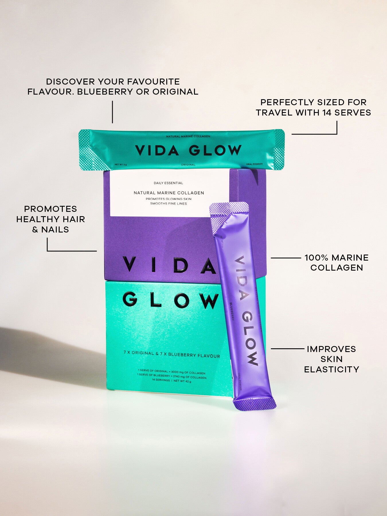 Mixed Natural Marine Collagen Sachets