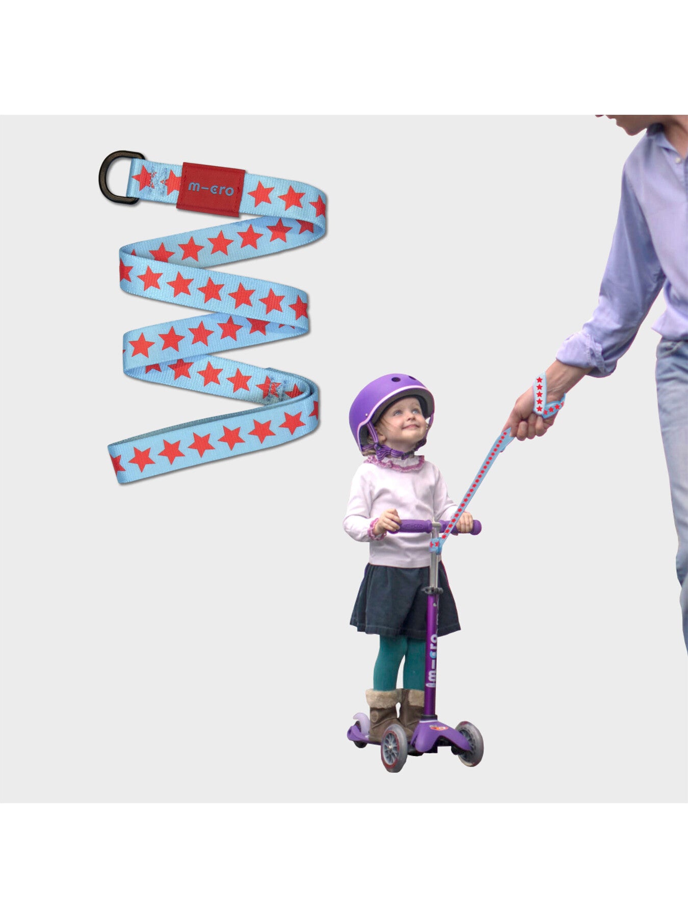 Blue Complete Scooter Bundle (Scooter, Helmet, Bell, Pull and Carry)