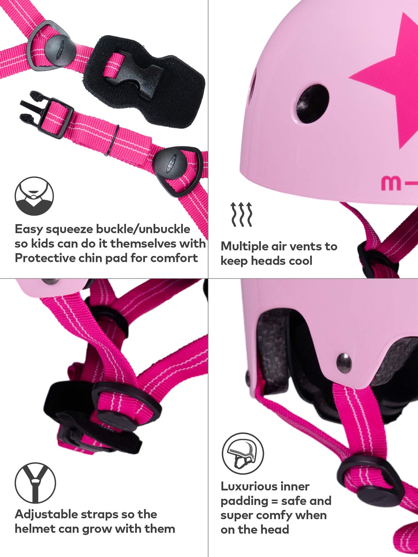 Helmet Star Pink Small