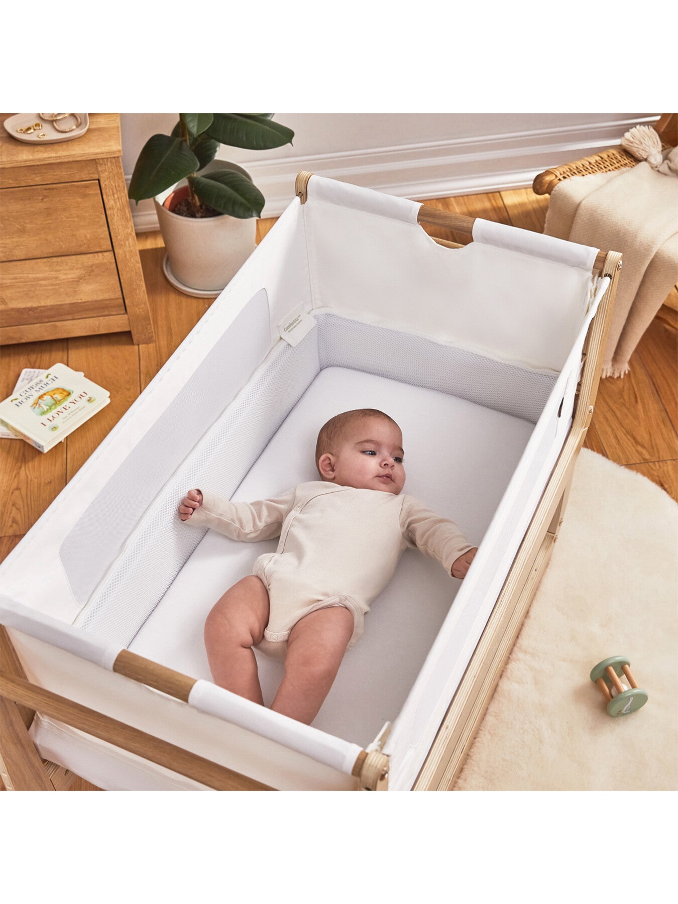 SnuzPod4 Bedside Crib The Natural Edit - Oak