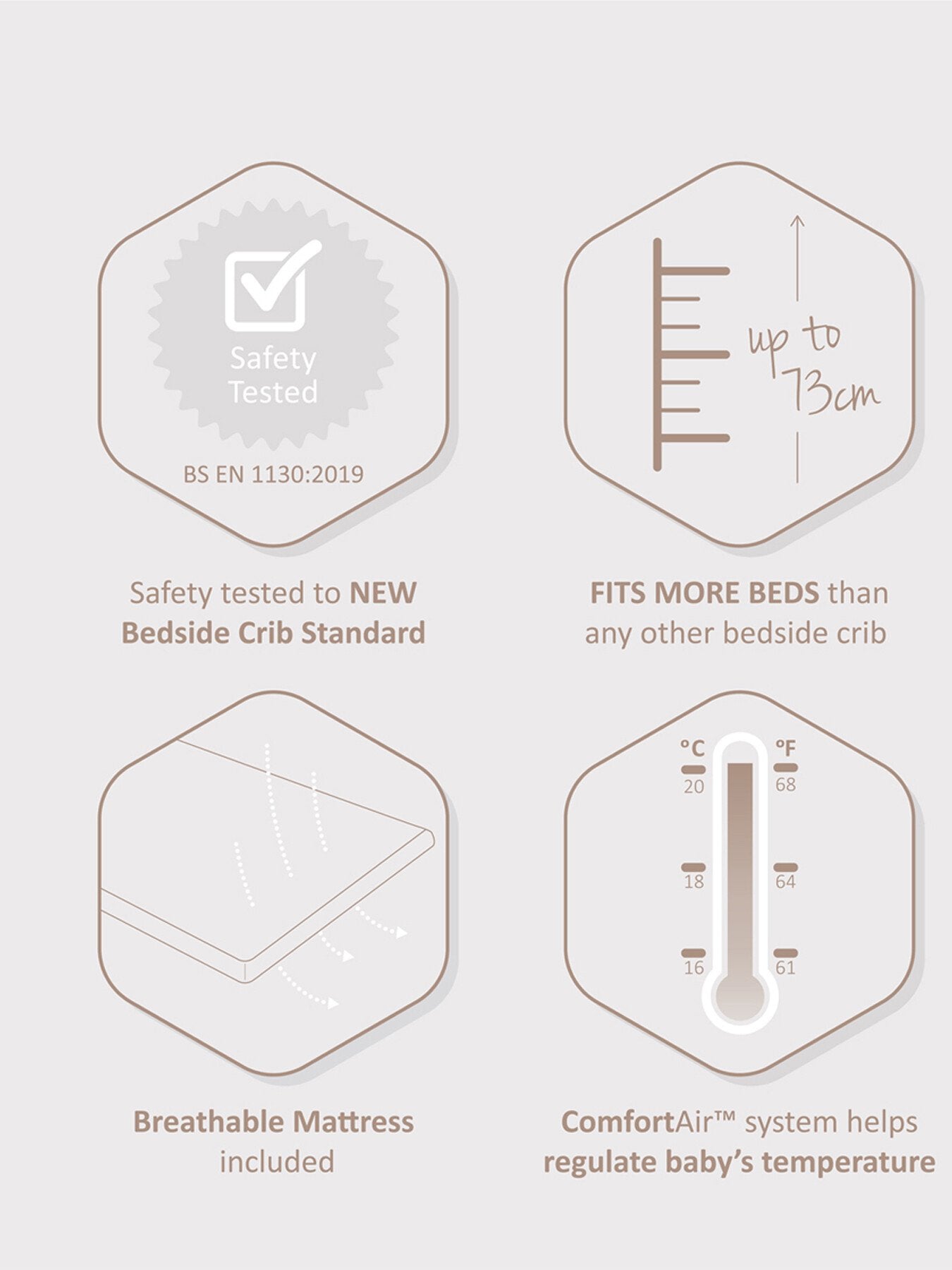 SnuzPod4 Bedside Crib The Natural Edit - Oak