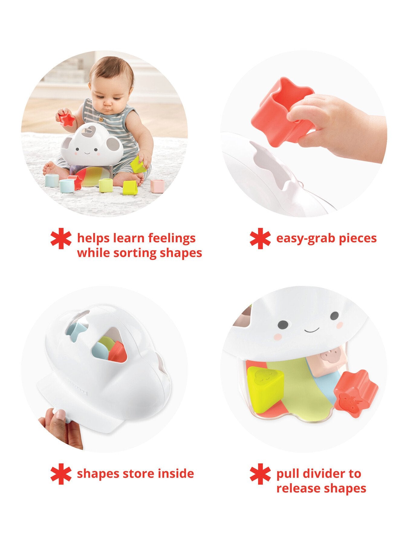Silver Lining Cloud Shape Sorter