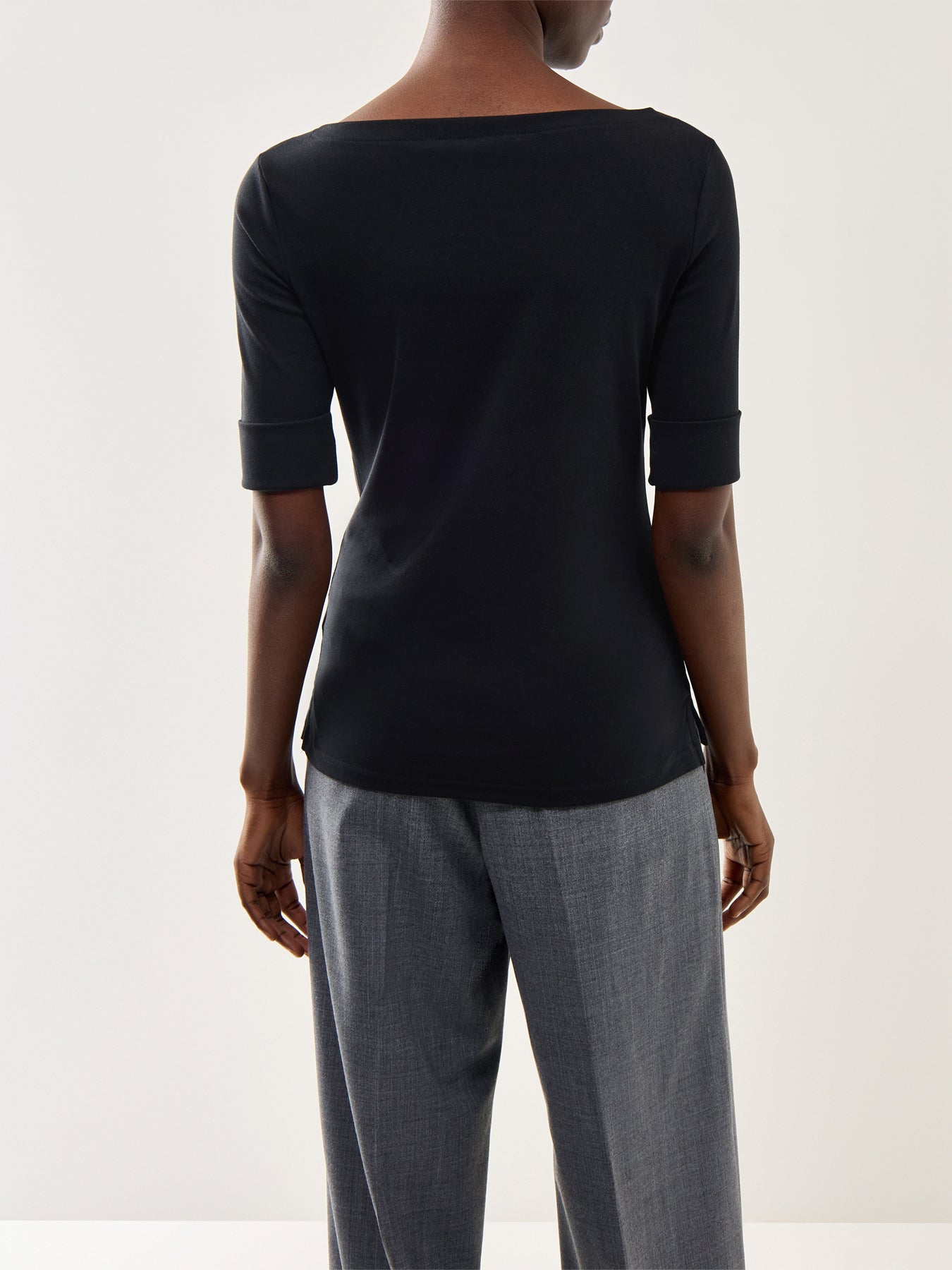 Judy Elbow Sleeve Knit Black