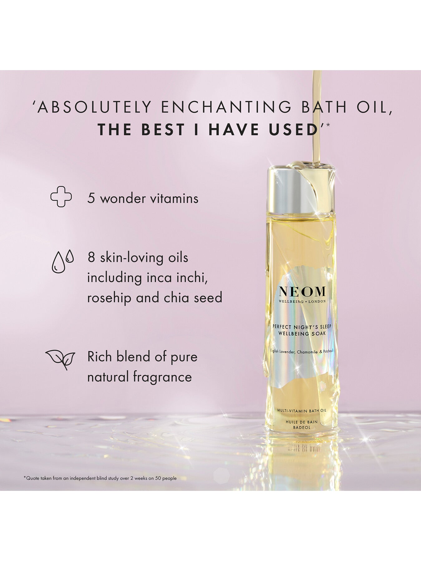 Perfect Nights Sleep Wellbeing Soak Multi Vitamin Bath Oil 100ml