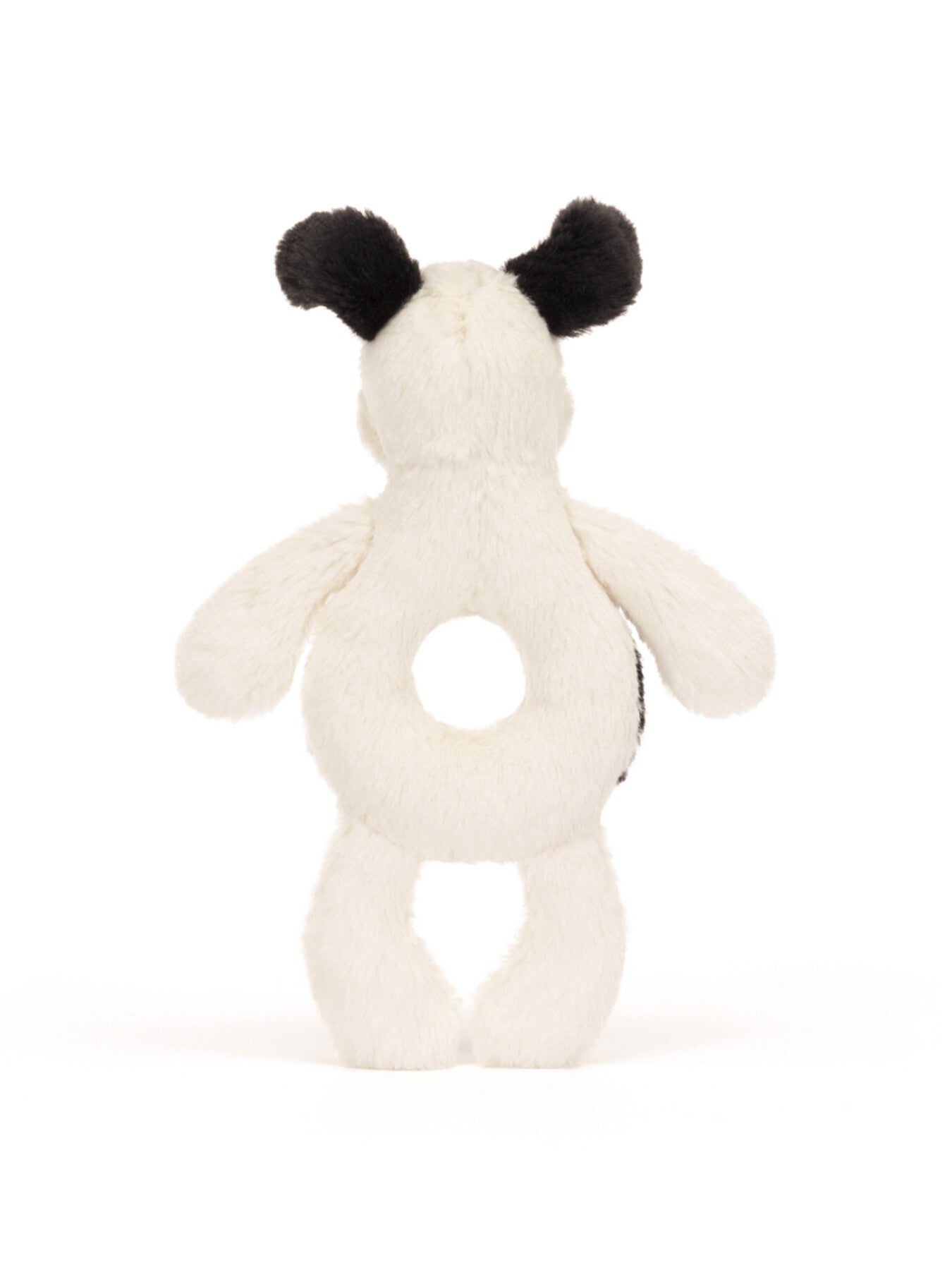 Bashful Black Cream Puppy Ring Rattle