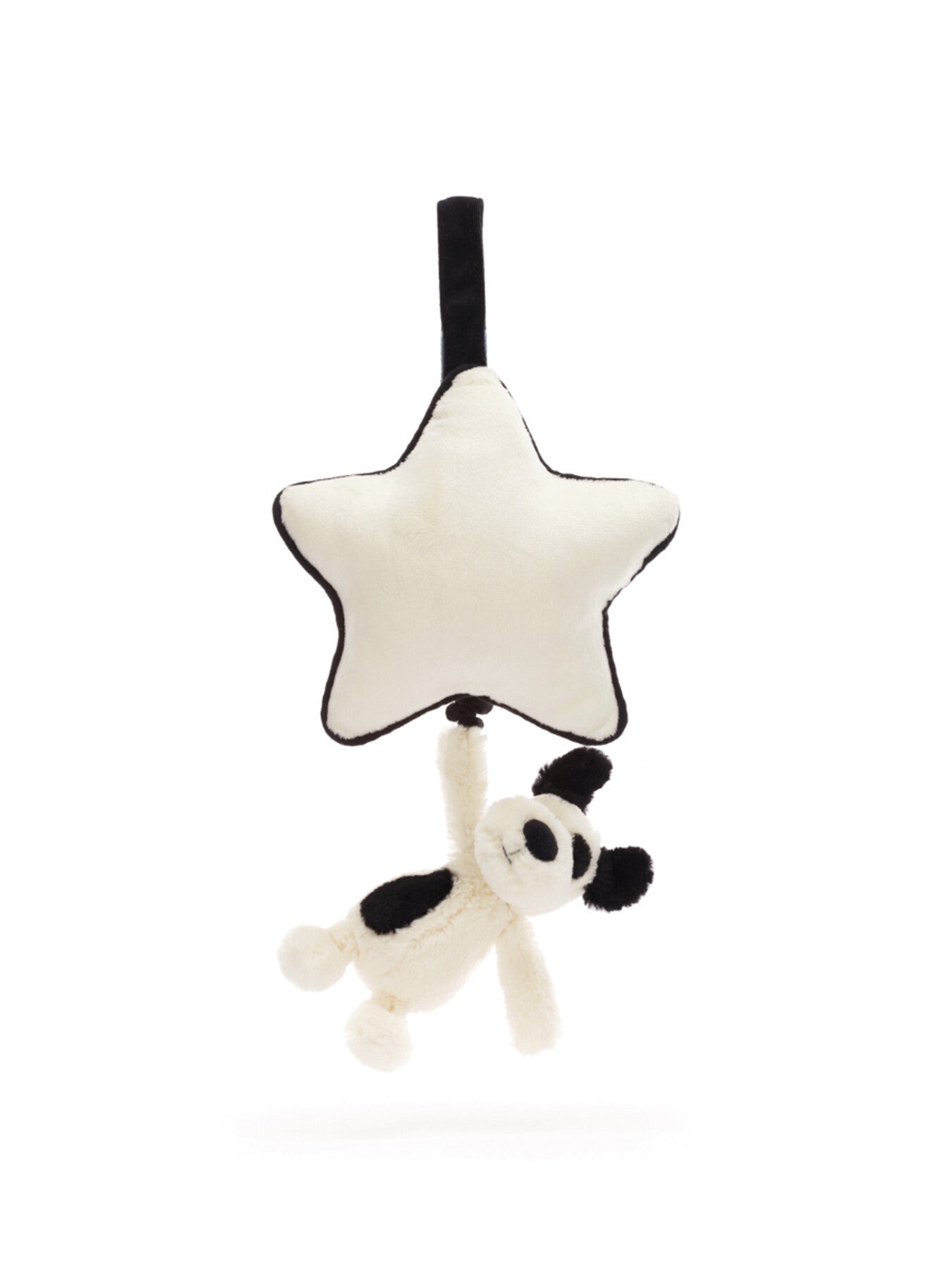 Bashful Black Cream Puppy Musical Pull