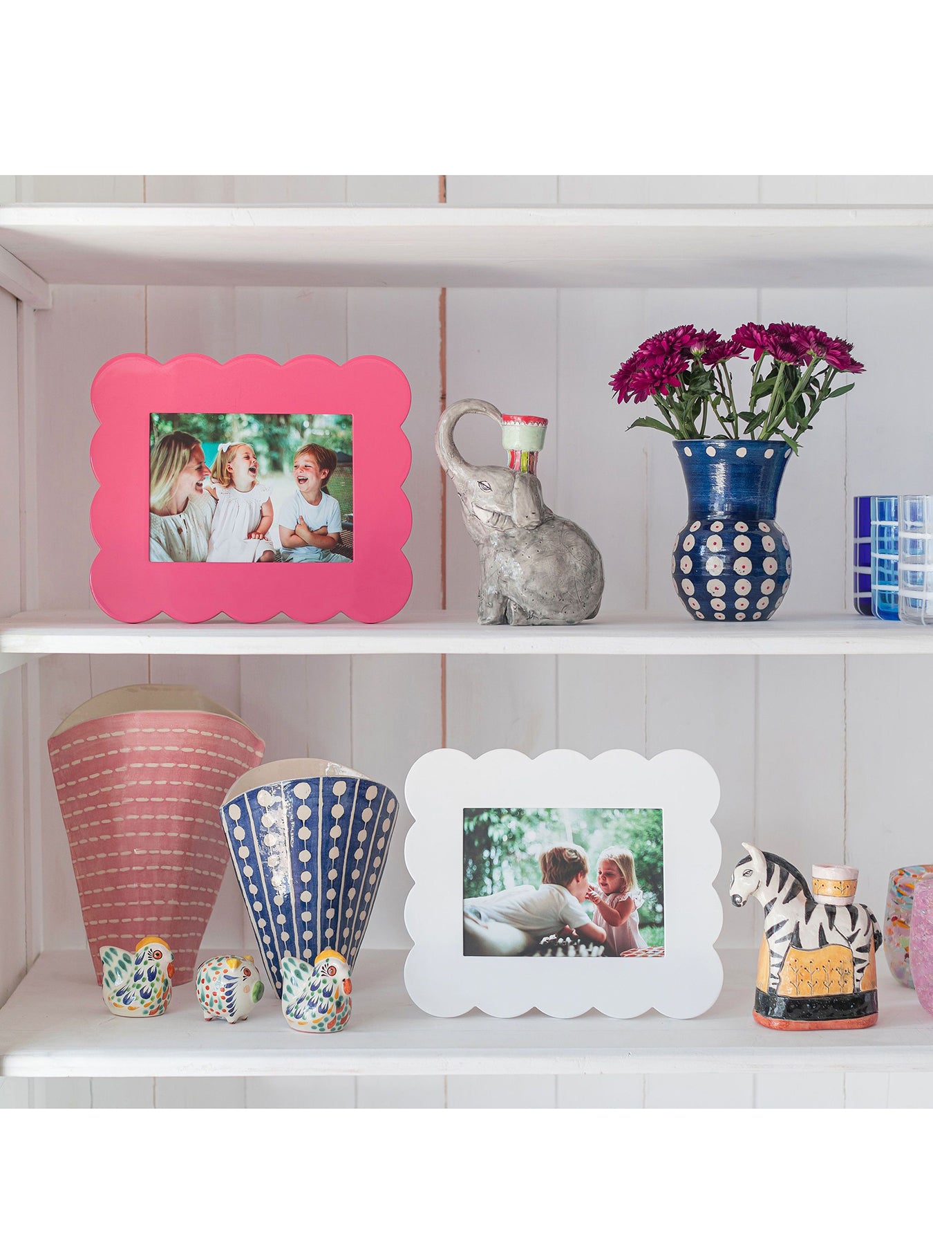Scalloped 5x7 Photo Frame Pink