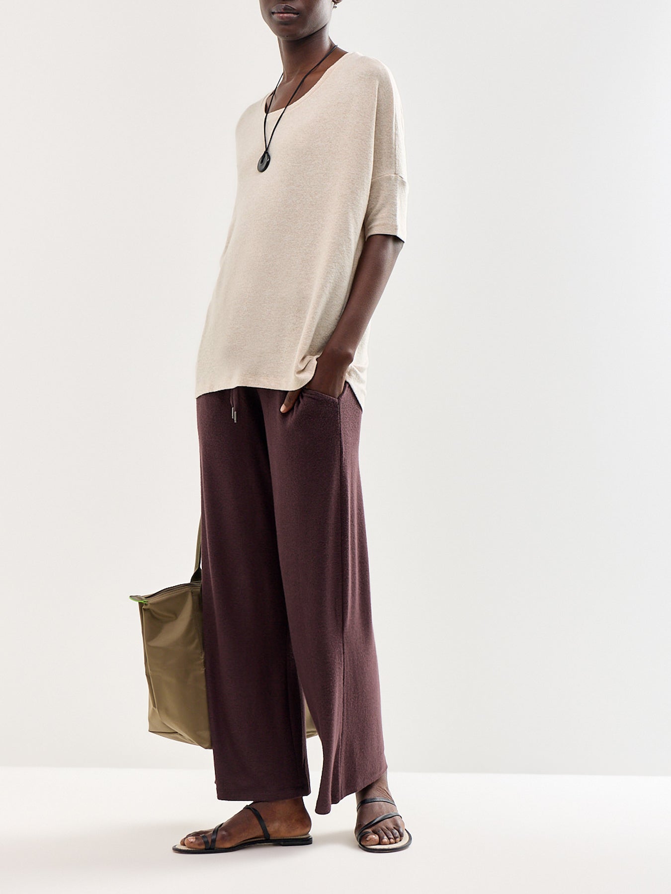 Biara Short Sleeve Knit Top Cream
