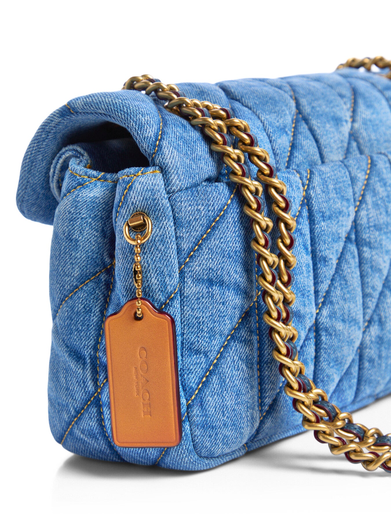 Tabby Quilted Shoulder Bag 26 Indigo