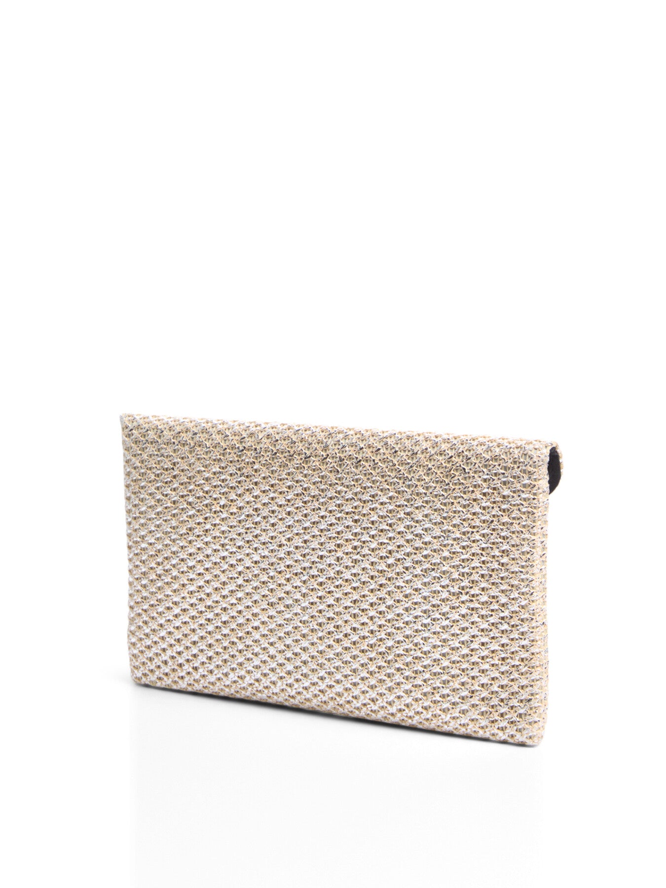 Raffia Envelope Metallic Clutch with chain