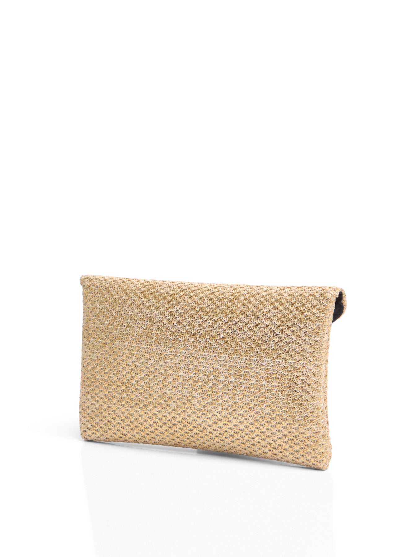 Raffia Envelope Metallic Clutch with chain