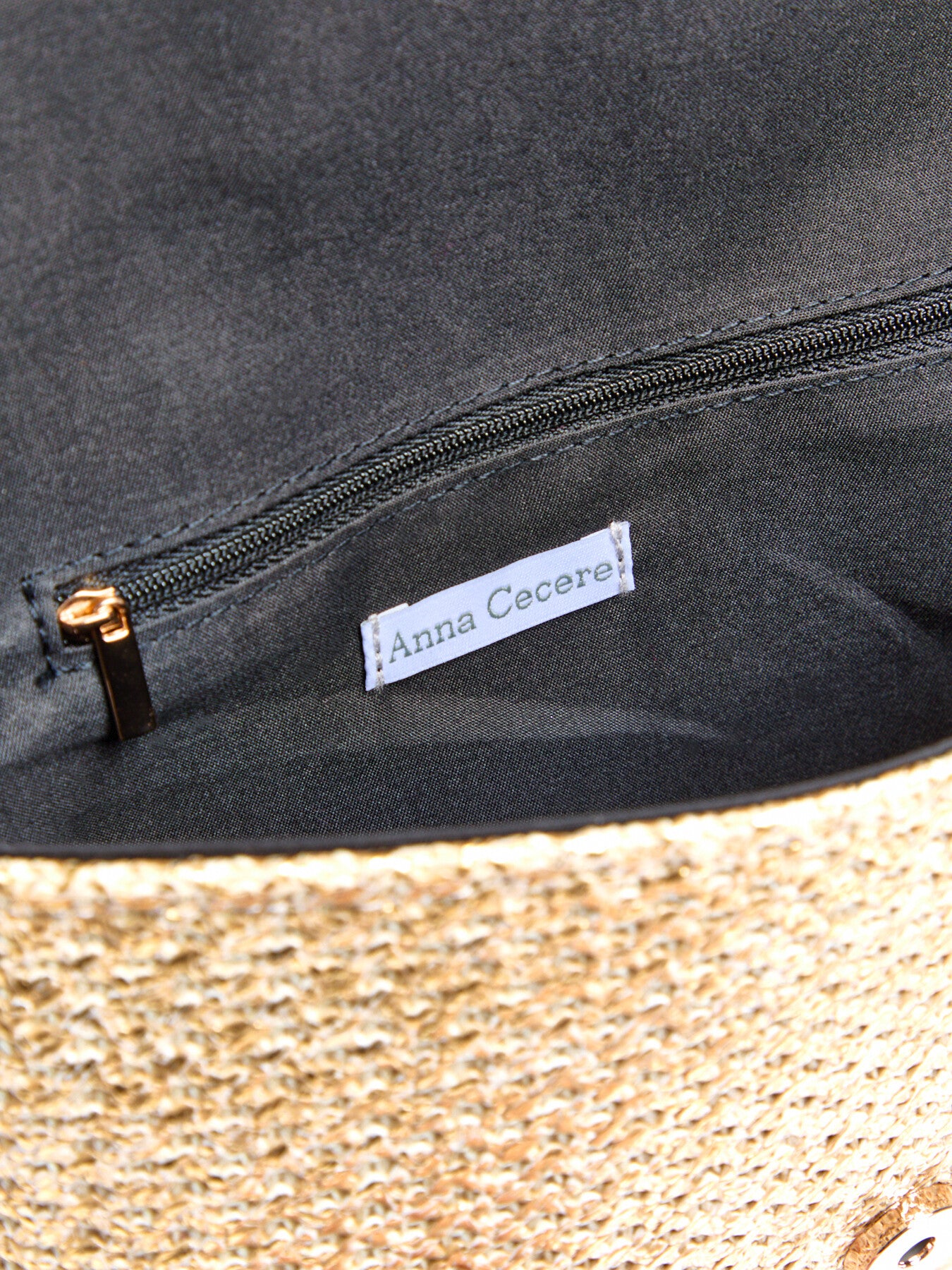 Raffia Envelope Metallic Clutch with chain