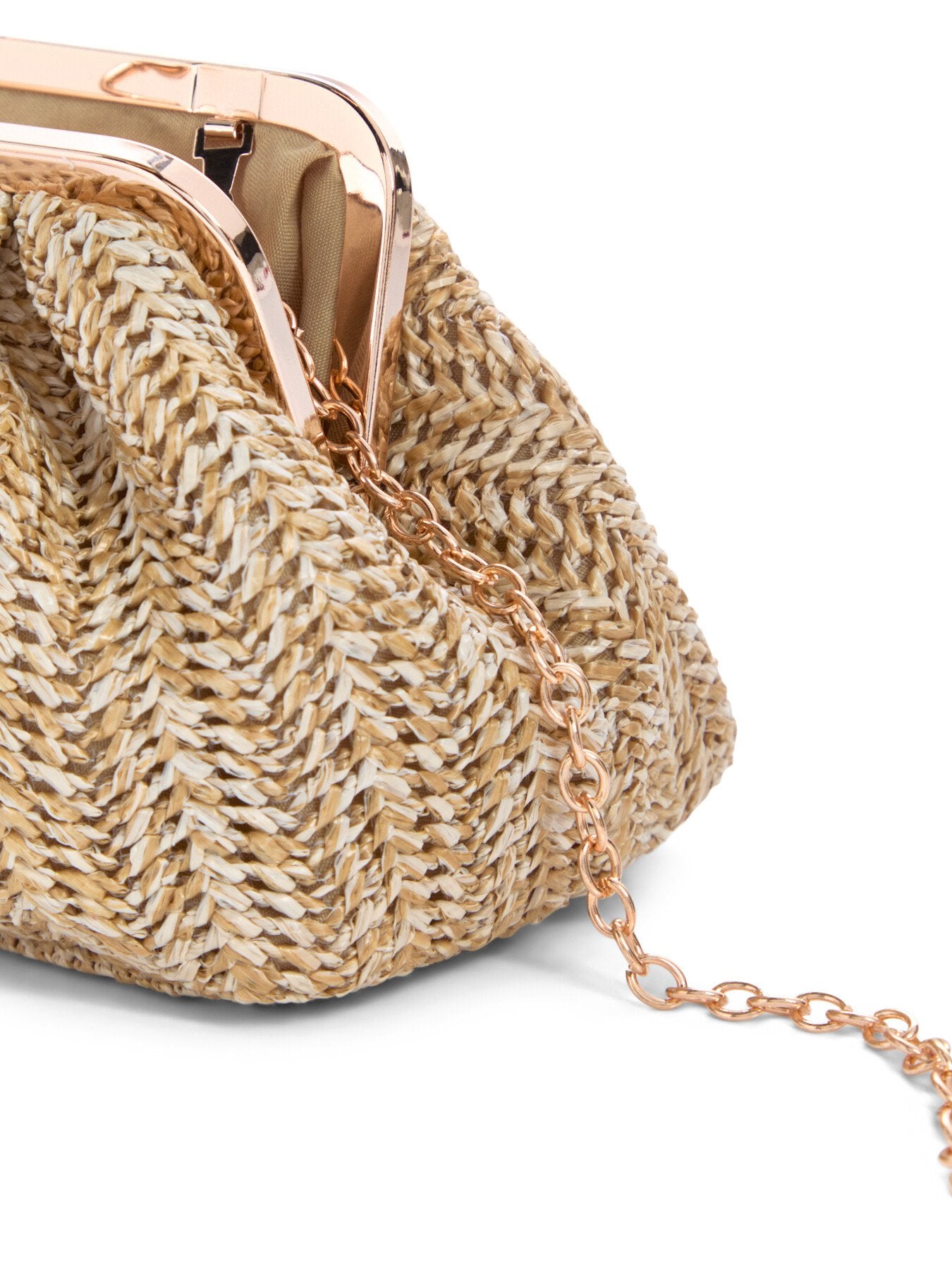 Top Clip Small Clutch with Chain