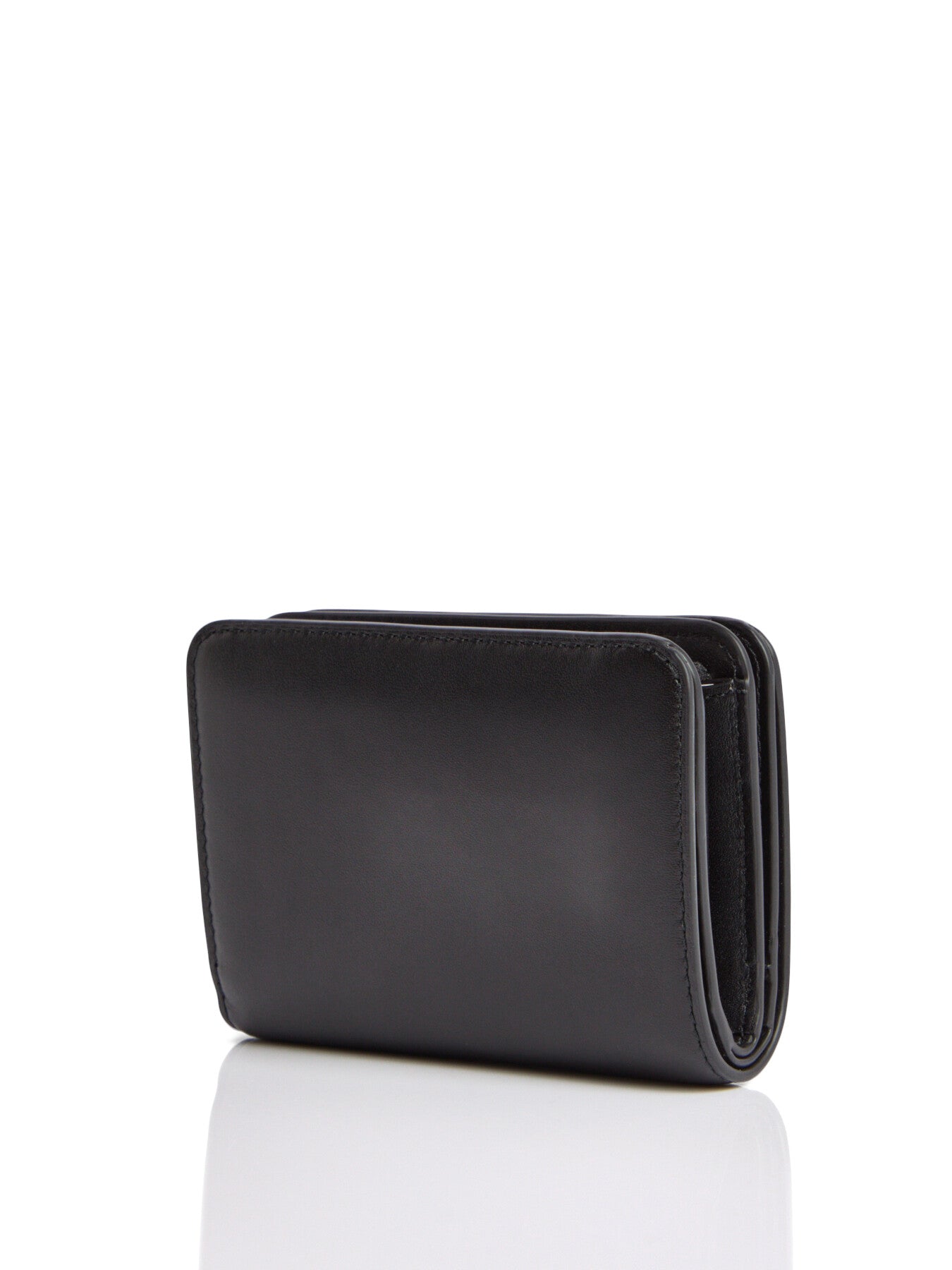 The Leather J Marc Mini Compact Wallet Black