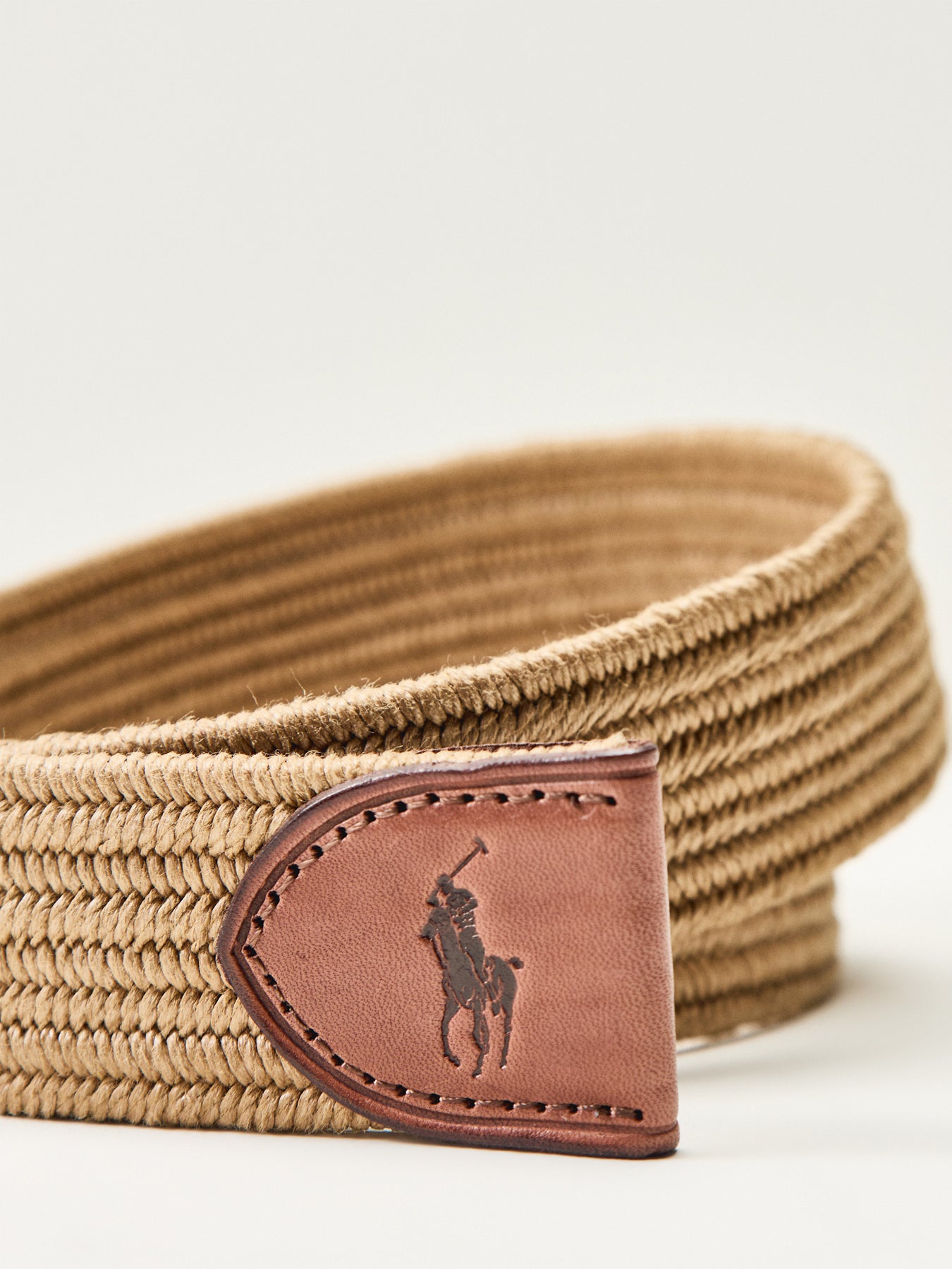 Braid Stretch Casual Belt Brown