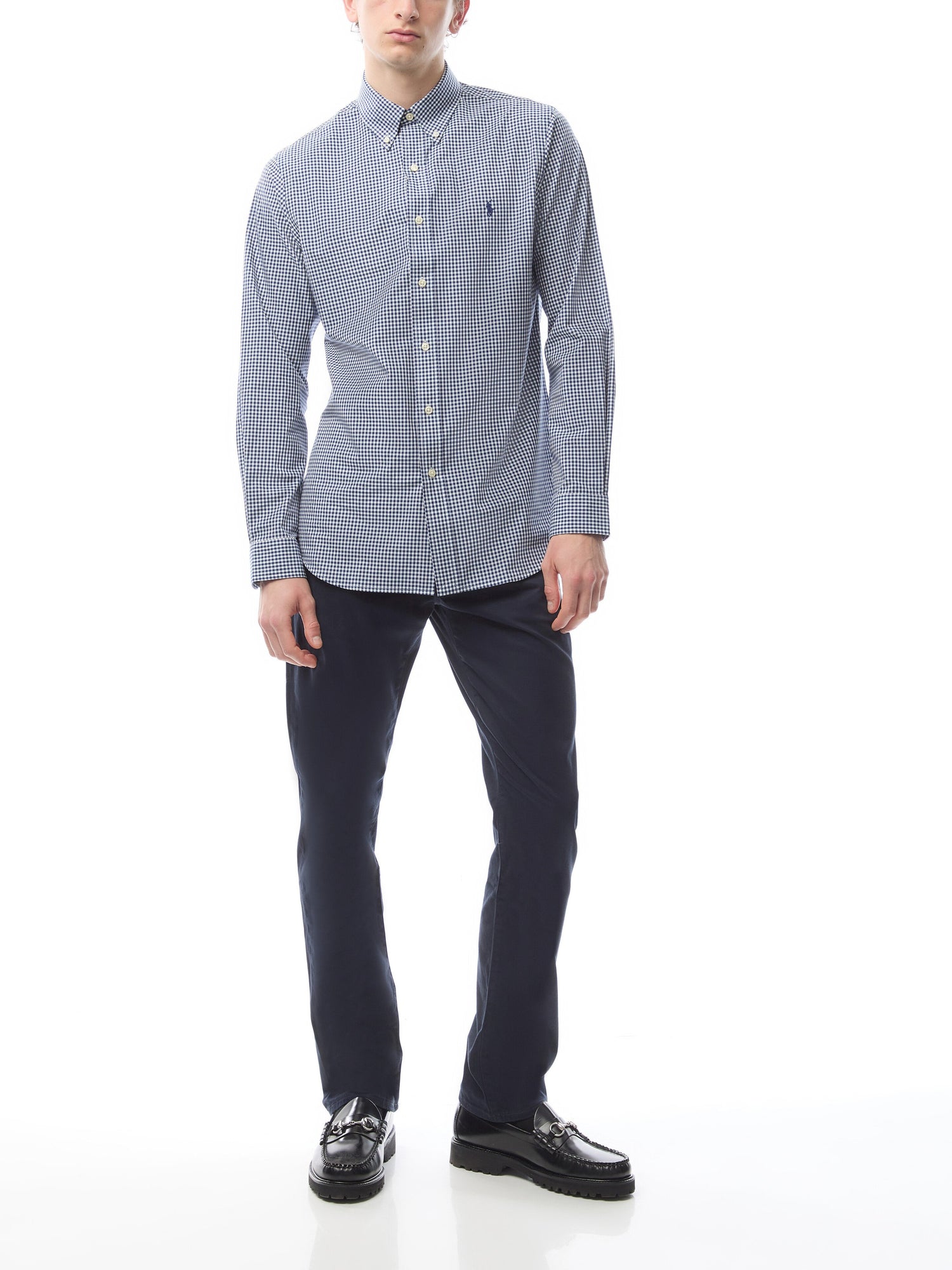 Custom Fit Stretch Poplin Gingham Shirt