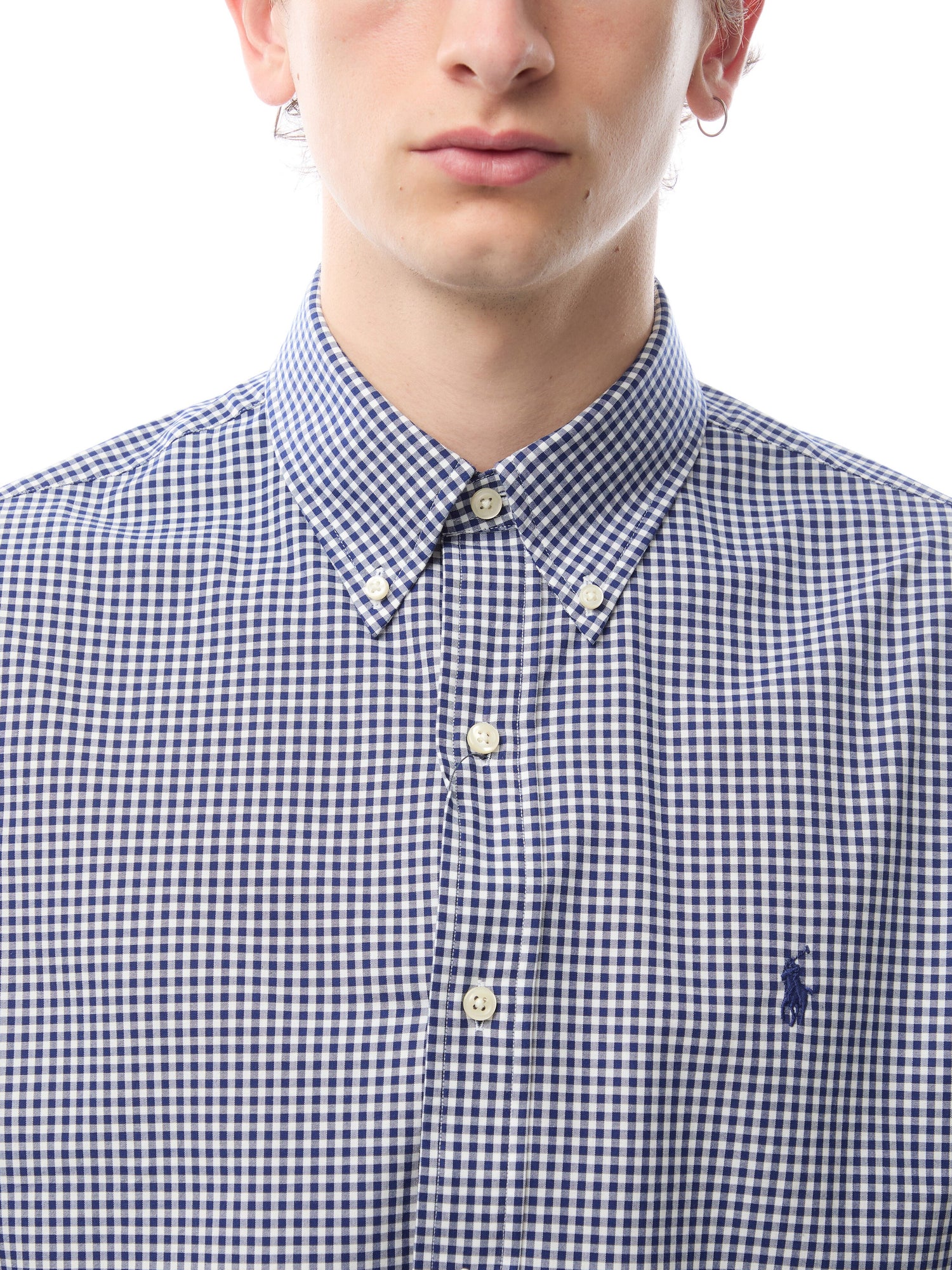 Custom Fit Stretch Poplin Gingham Shirt