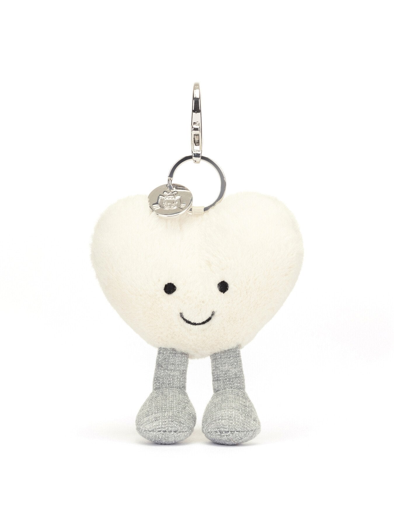 Amuseable Cream Heart Bag Charm