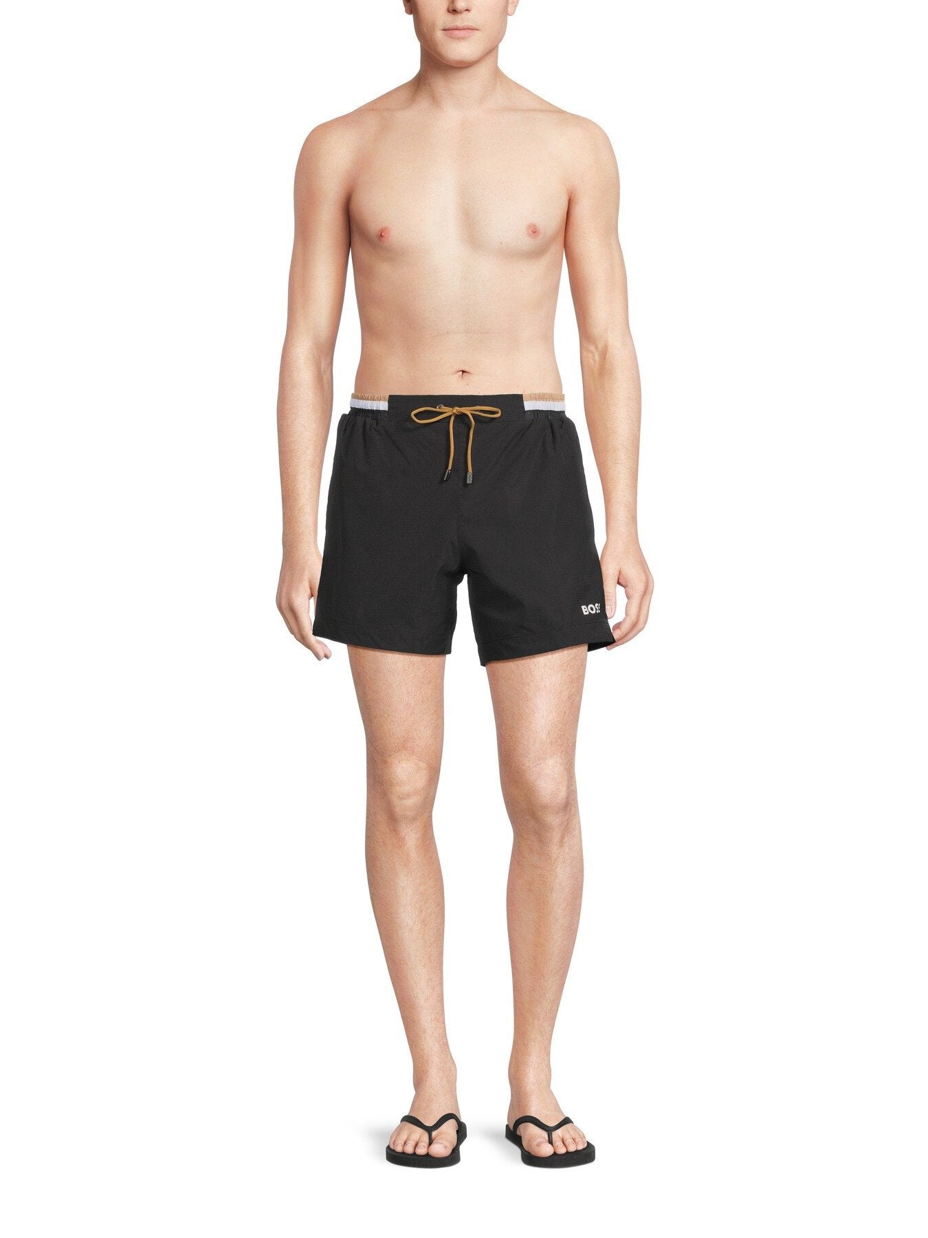 Swim Shorts With Contrast Logo