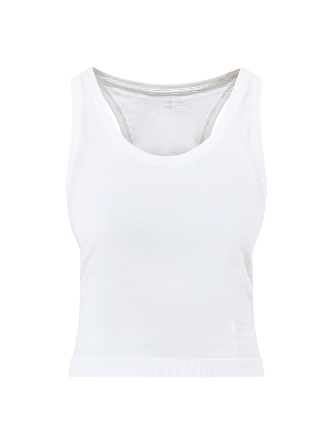 Athlete Crop Seamless Workout Tank Top White
