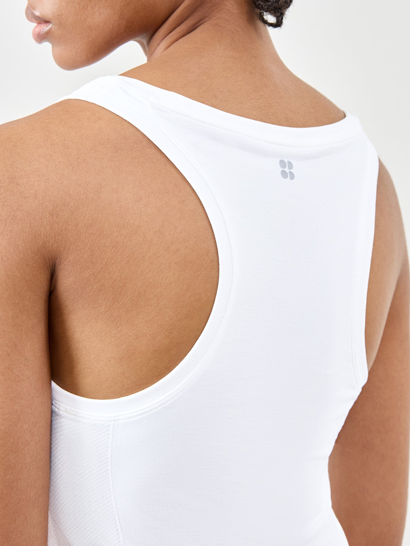 Athlete Crop Seamless Workout Tank Top White