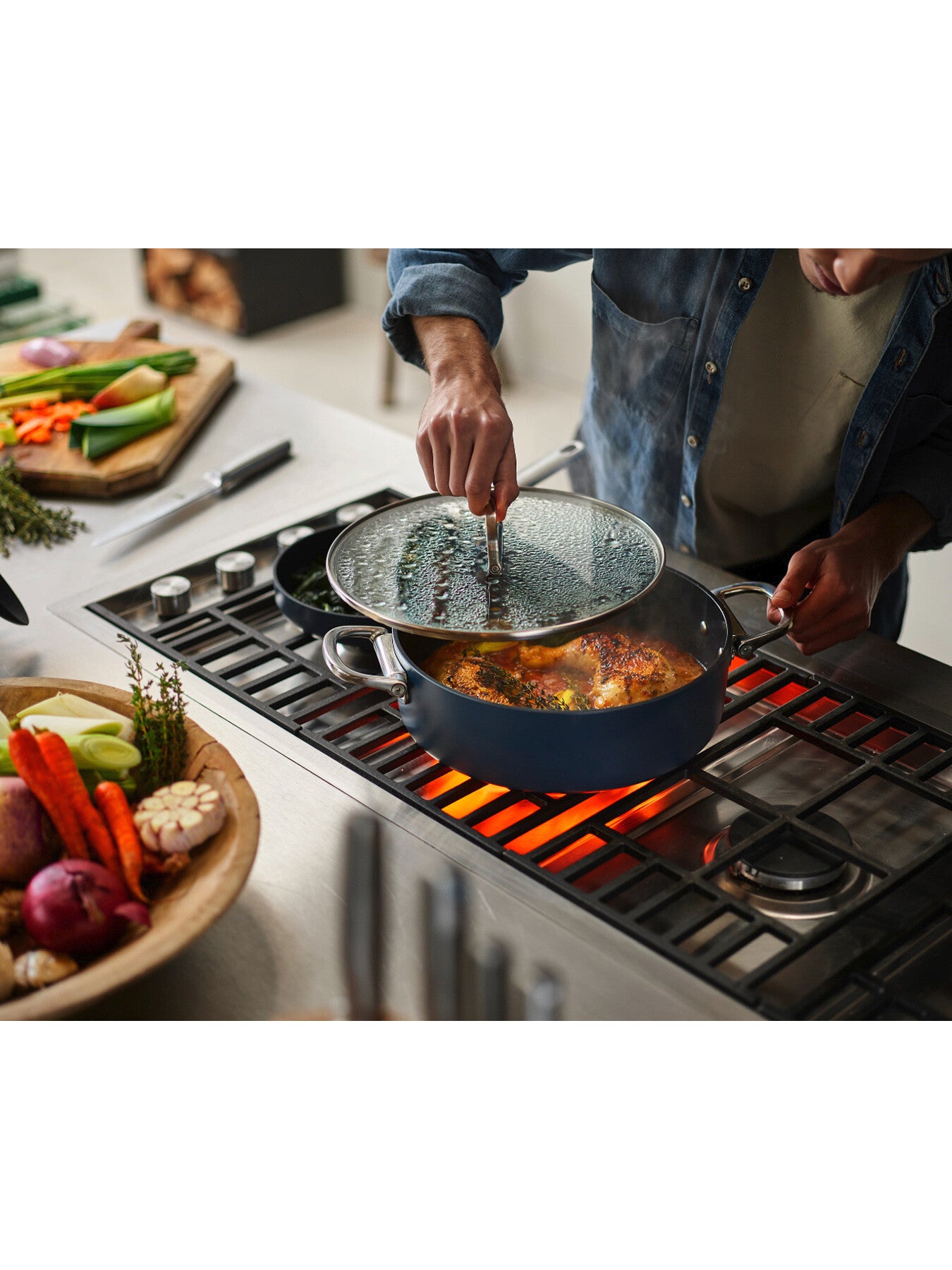 Space Non Stick Shallow Casserole Lid