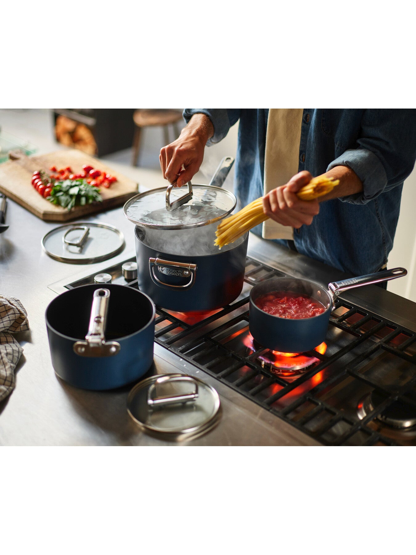 Space Non Stick 3 Piece Saucepan Set