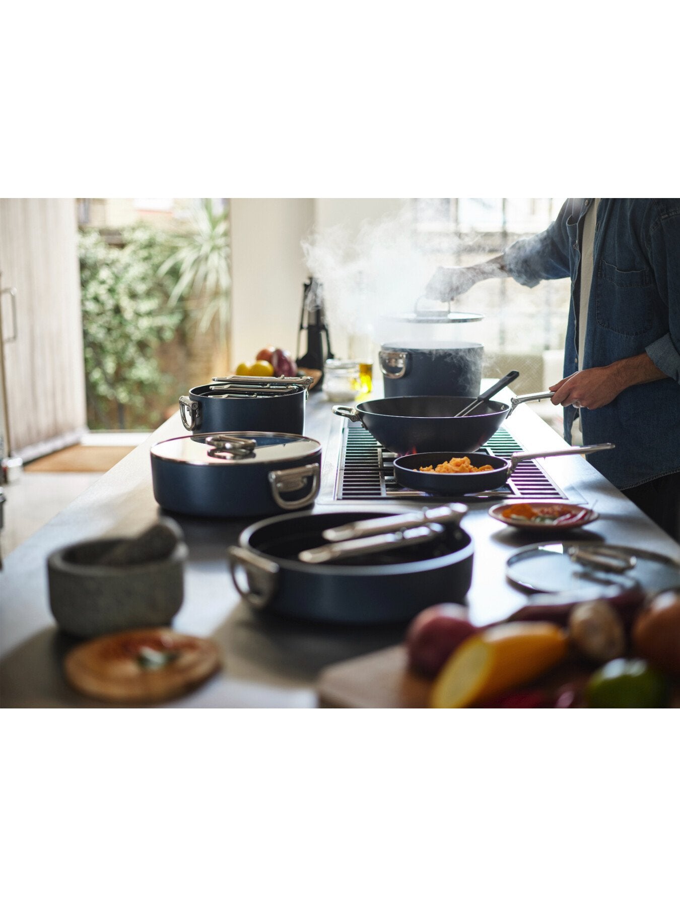 Space Non Stick 3 Piece Saucepan Set