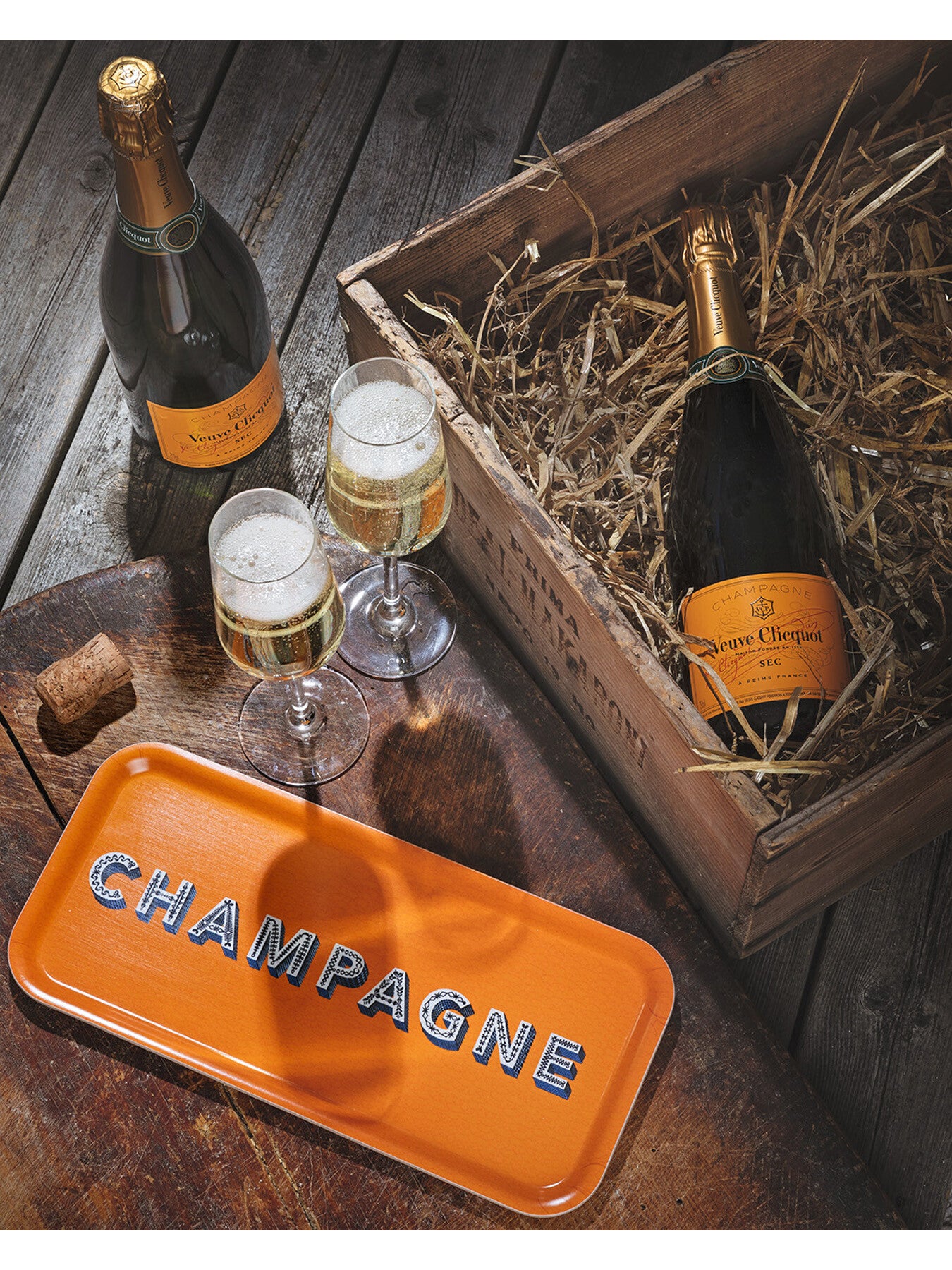 Champagne Satsuma Orange Small Rectangular Tray