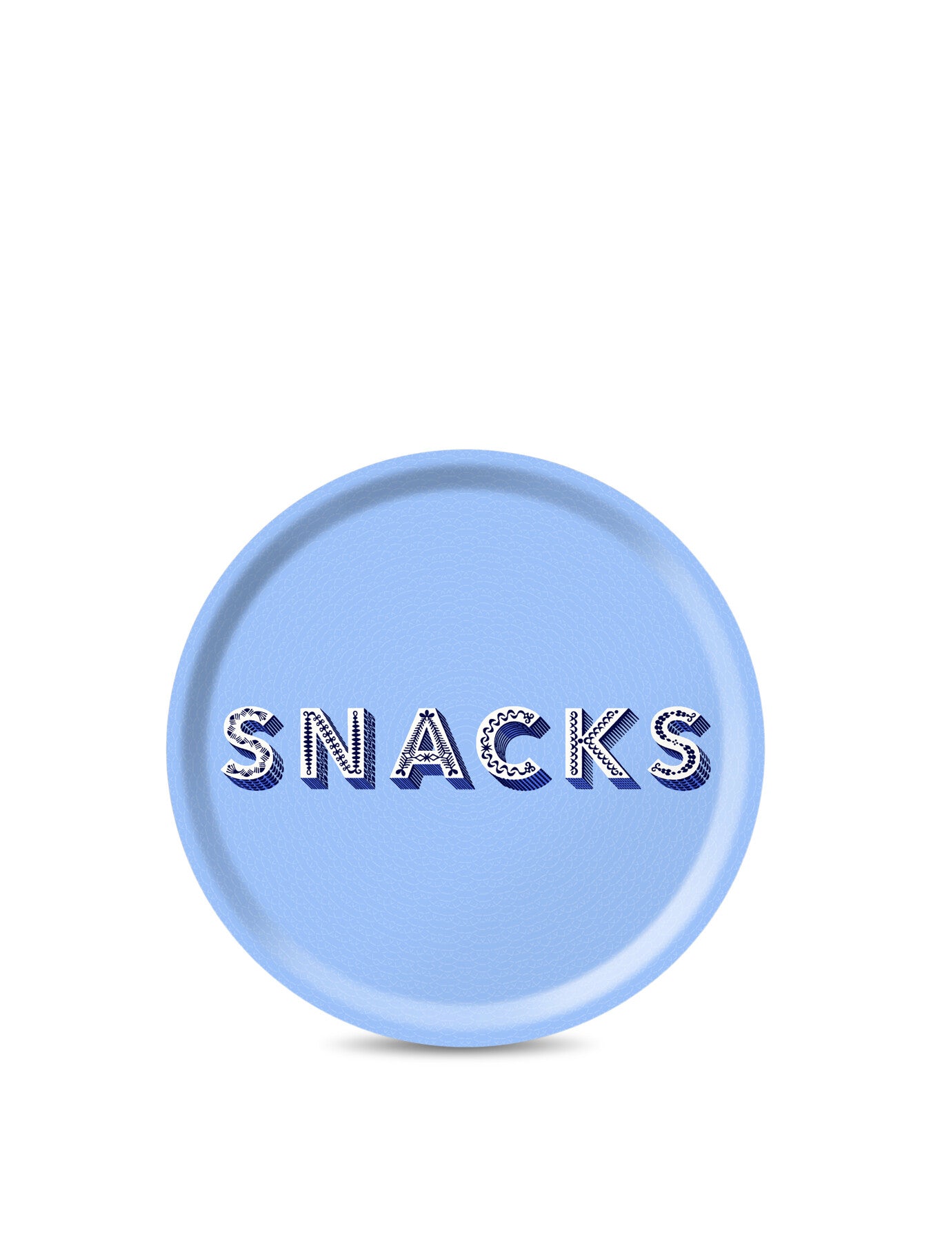 Snacks Light Blue Small Circle Tray