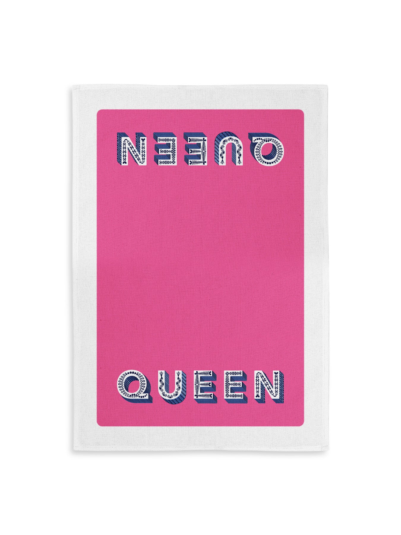Queen Bright Pink Tea Towel
