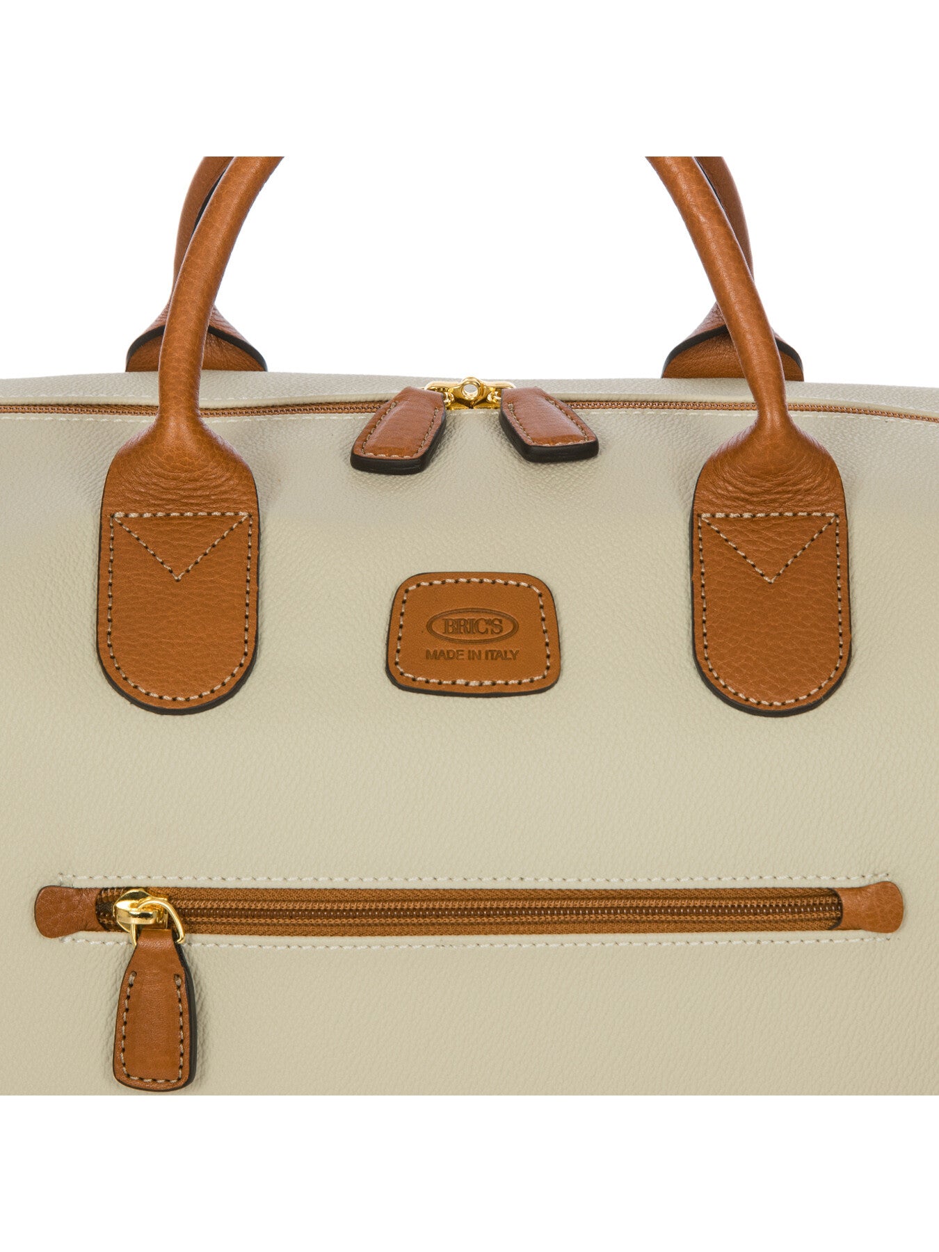 Firenze Leather Holdall Cream 43cm