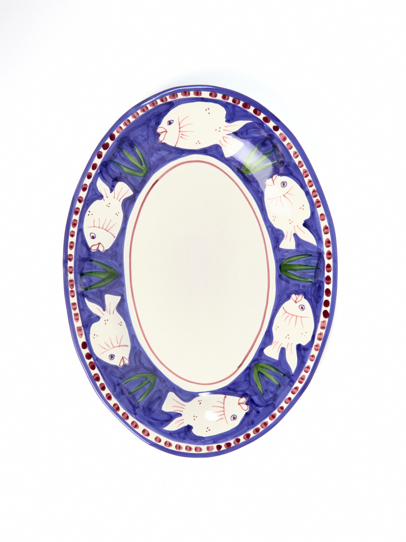 Materia Decorated Poseidon Oval Serving Plate