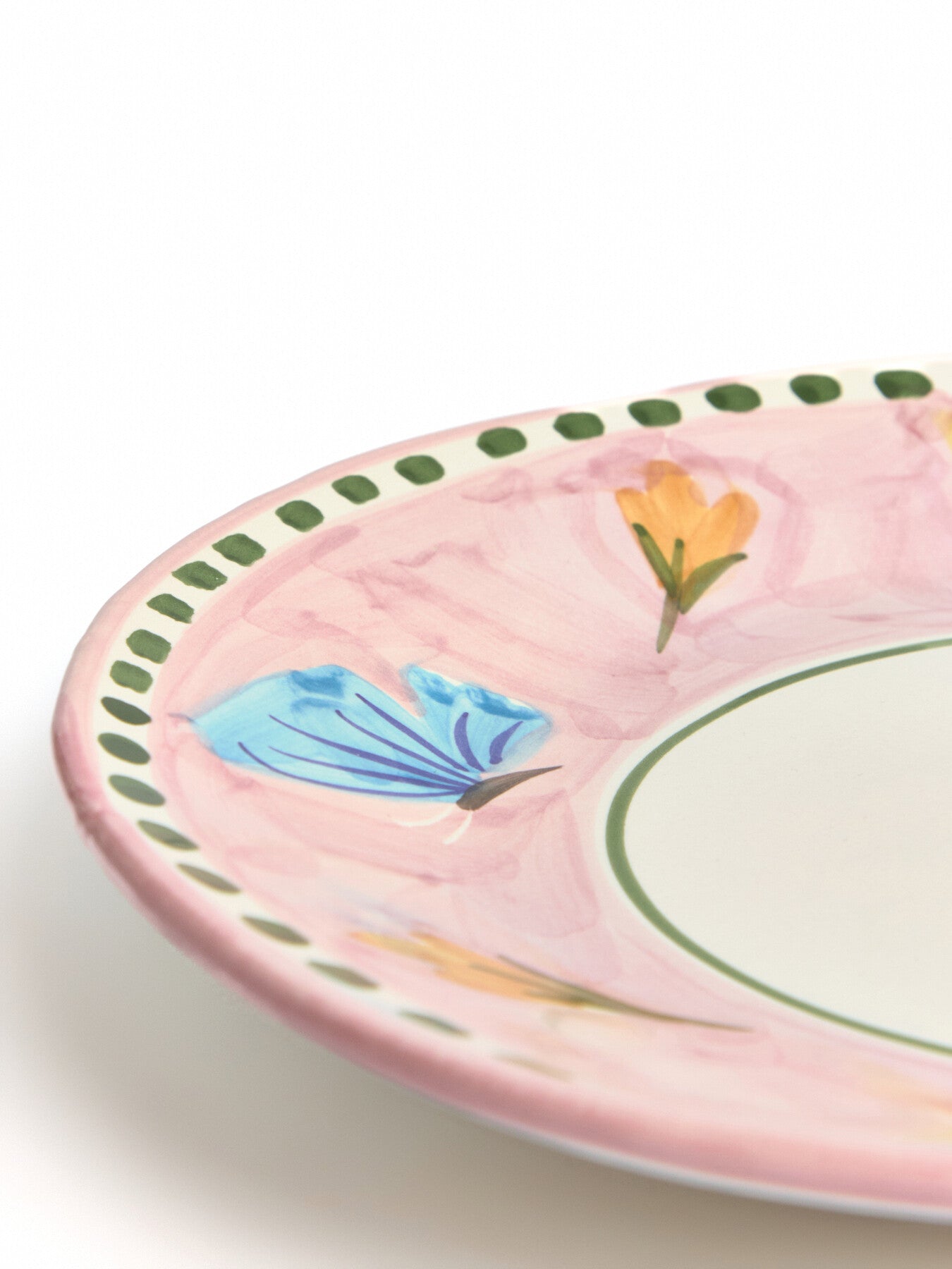 Materia Decorated Butterfly Dinner Plate