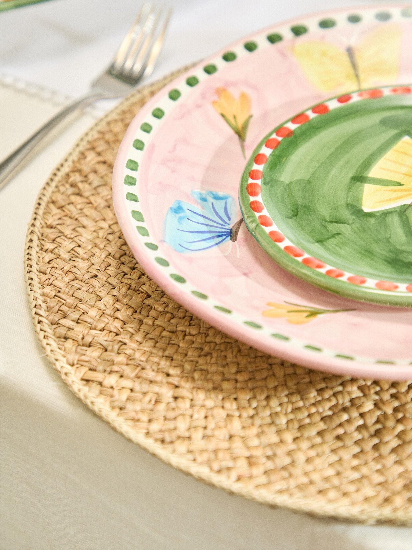 Materia Decorated Butterfly Dinner Plate