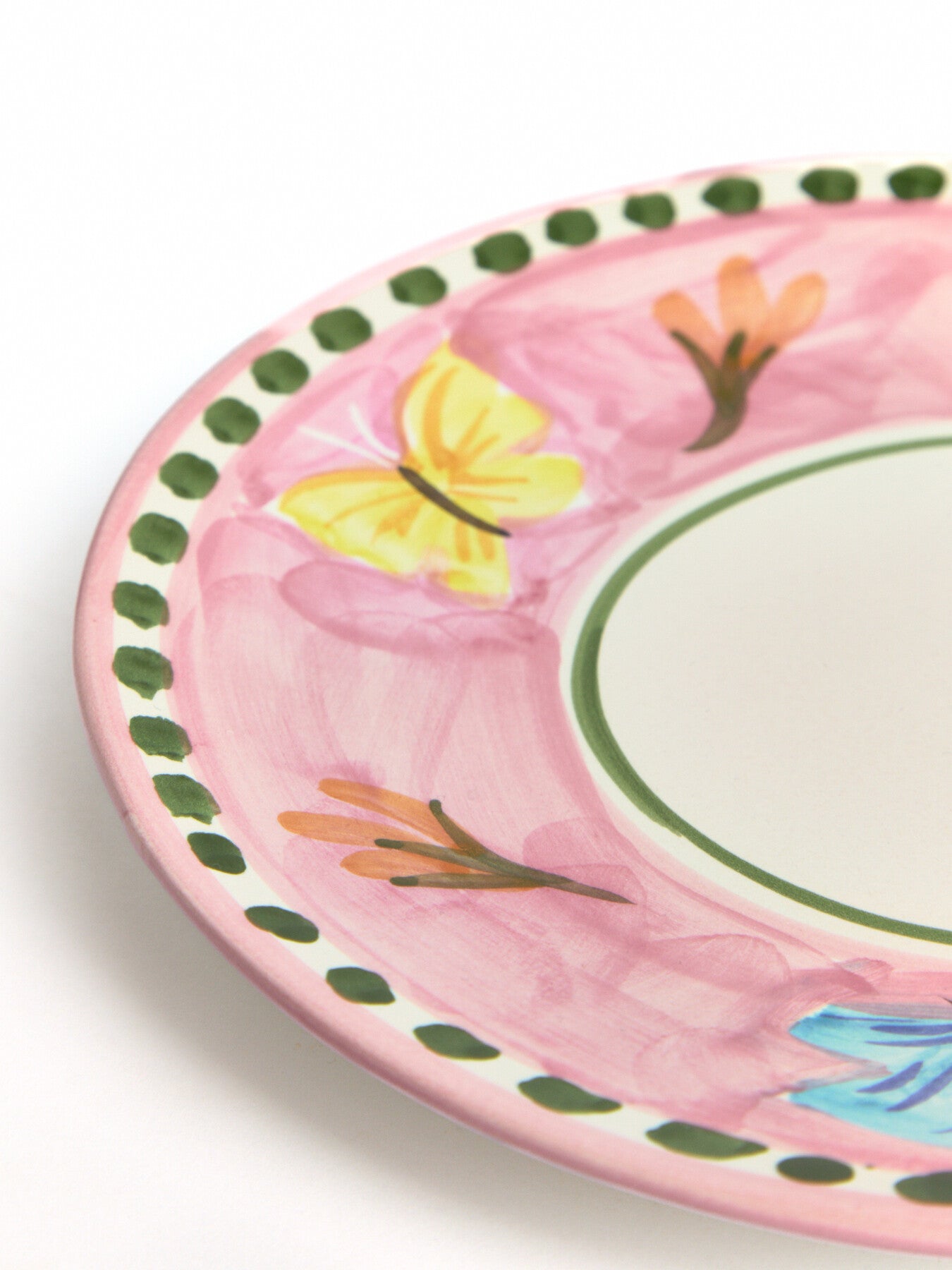 Materia Decorated Butterfly Dessert Plate