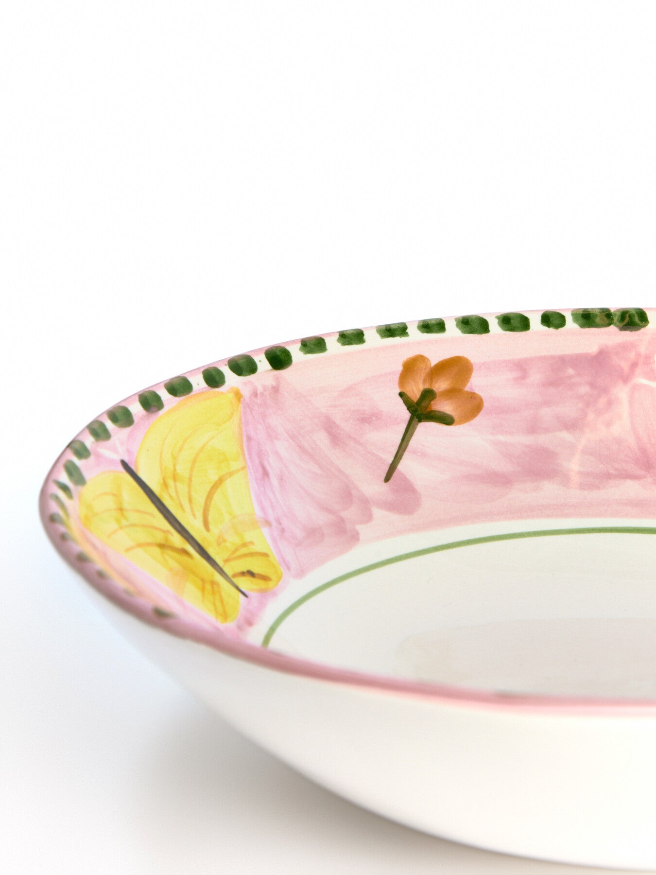 Materia Decorated Butterfly Salad Bowl