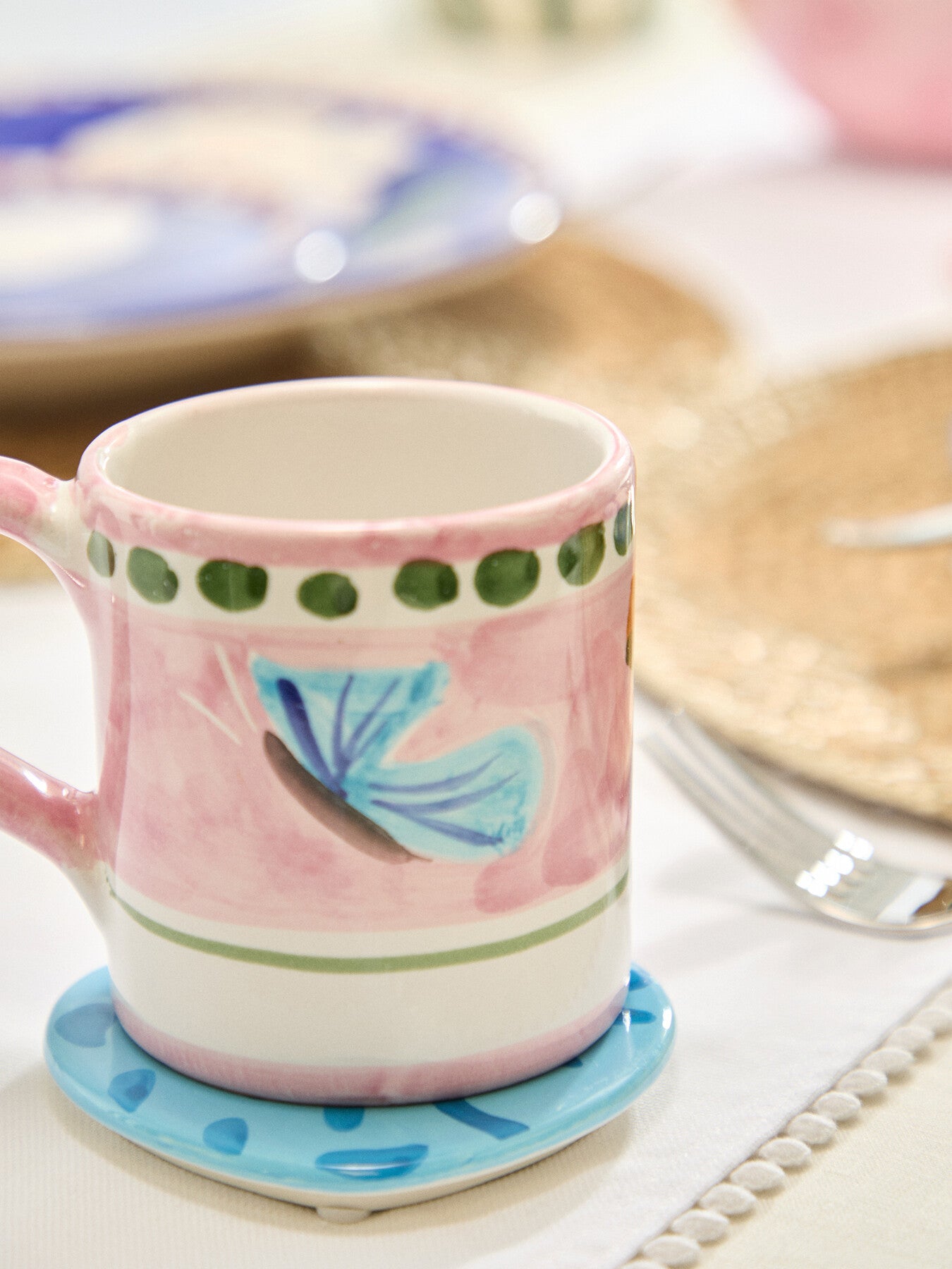 Materia Decorated Butterfly Mug