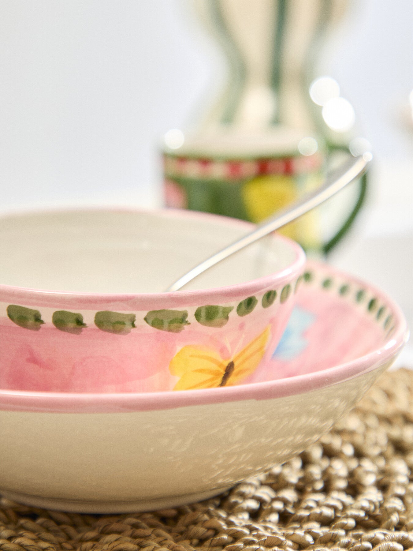 Materia Decorated Butterfly Cereal Bowl